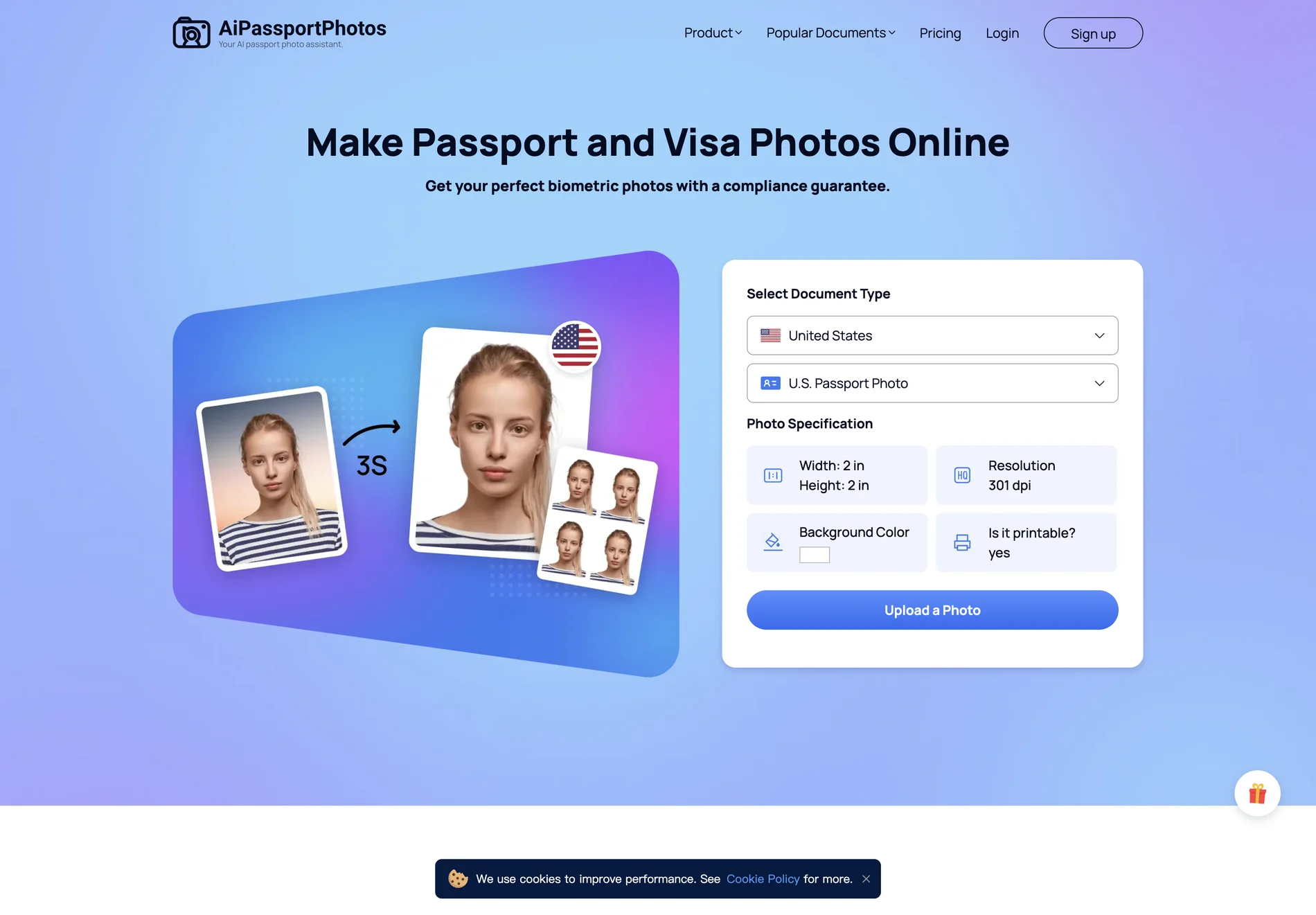 Make AI-backed Passport Photo Online in 3s