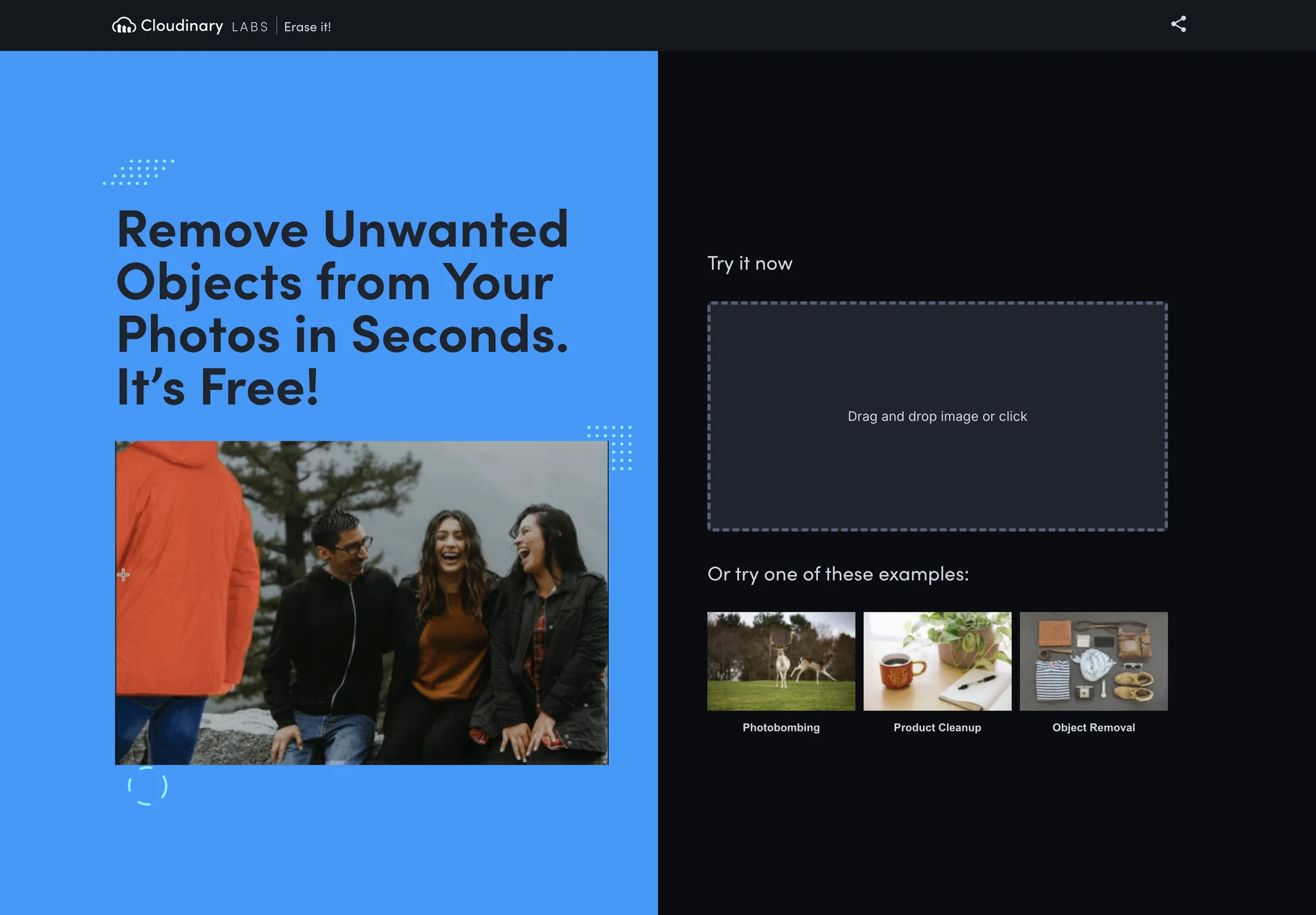 Erase It | Cloudinary Labs: Effortlessly Remove Unwanted Objects from Photos