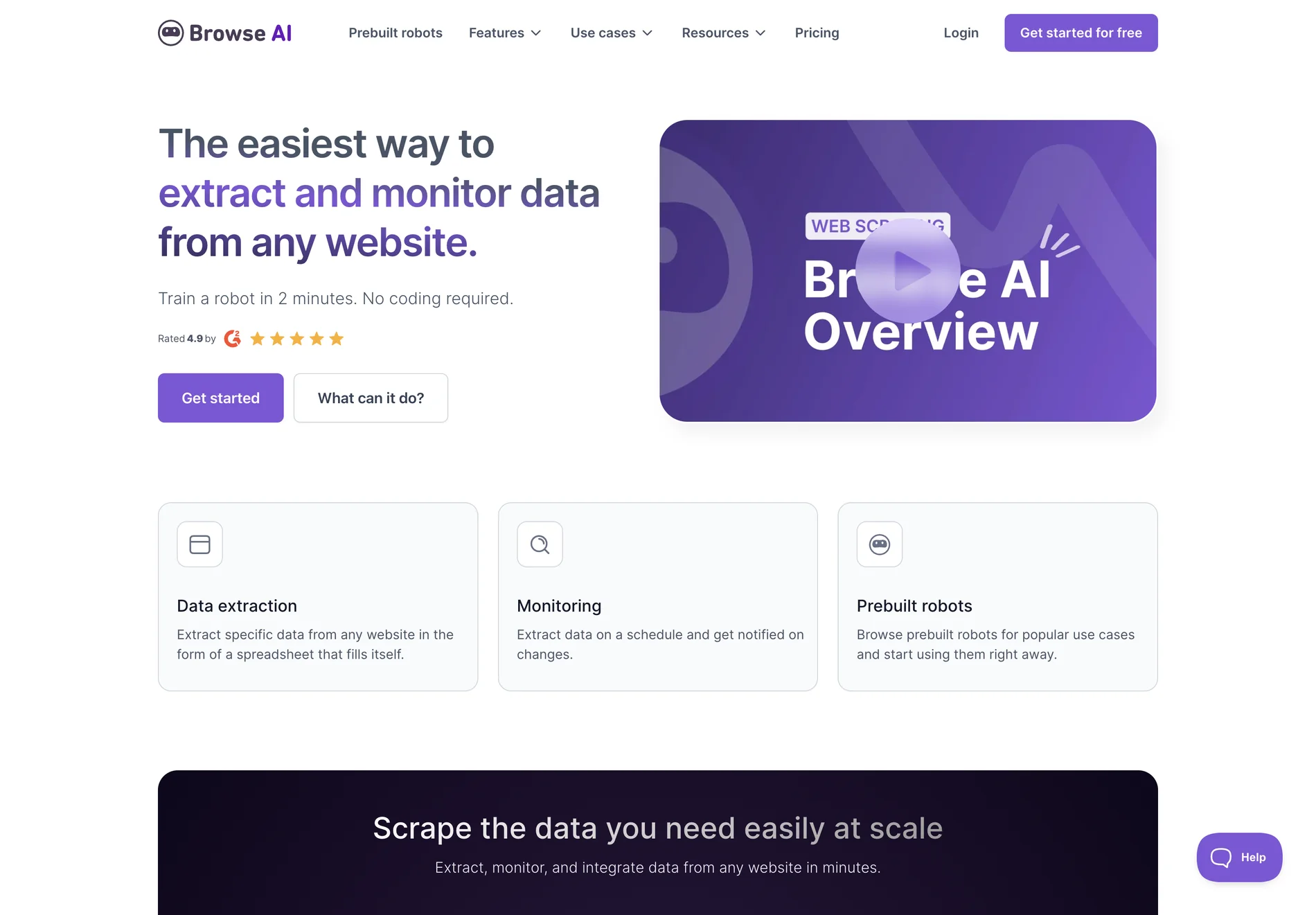 Scrape and Monitor Data from Any Website with No Code