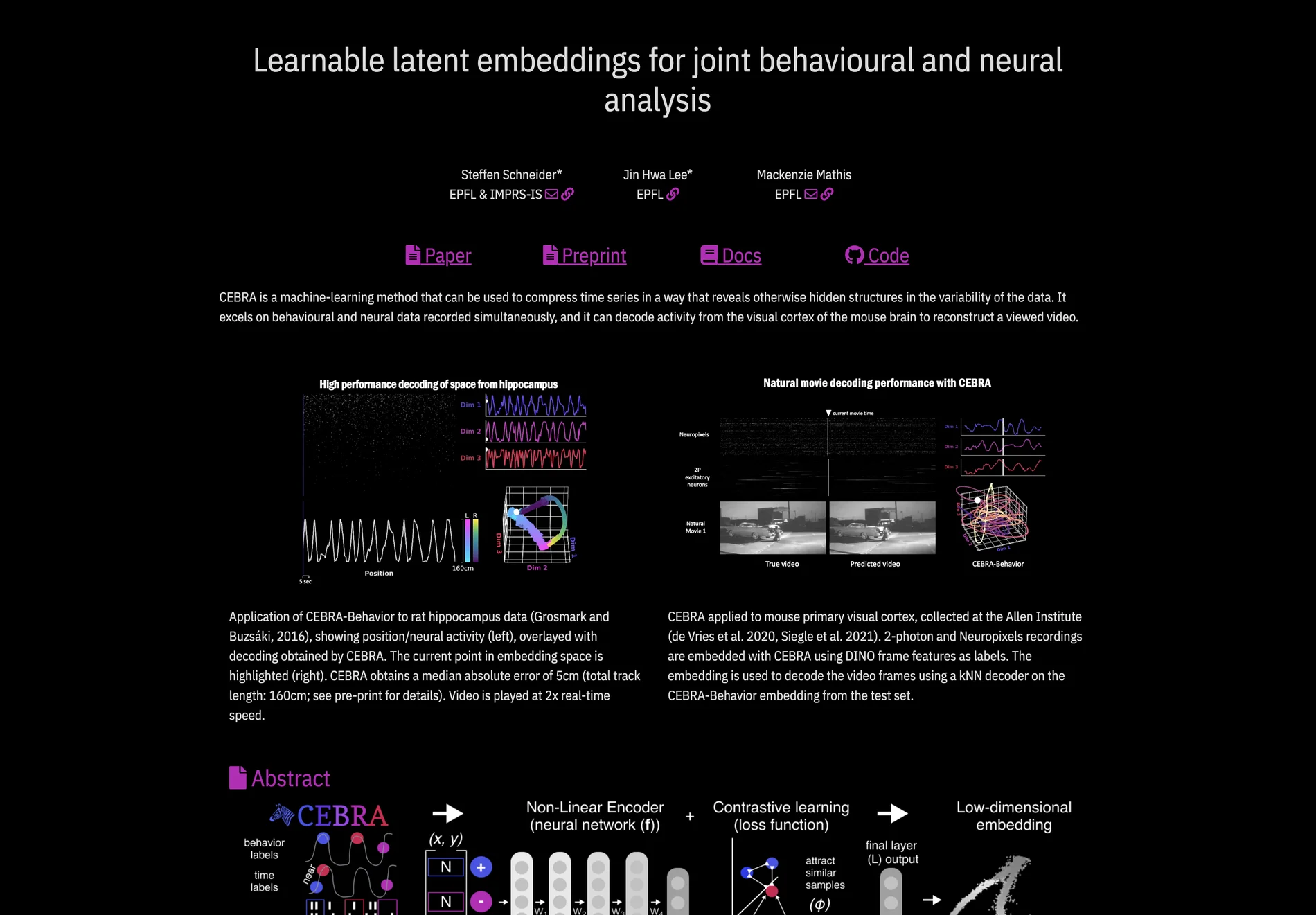 CEBRA: Advanced AI Tool for Joint Behavioral and Neural Analysis