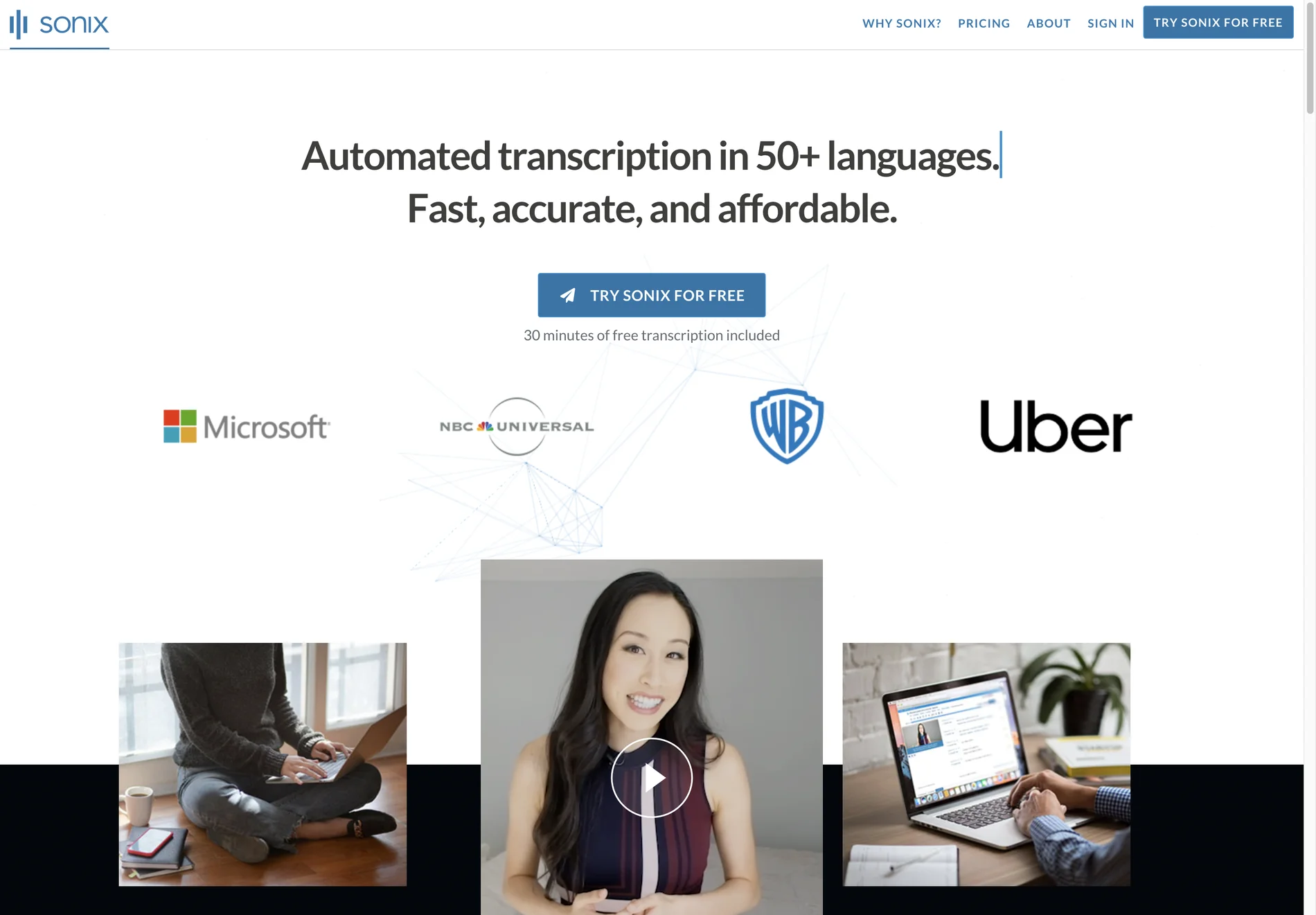 Sonix: Fast, Accurate, and Affordable Automated Transcription Service