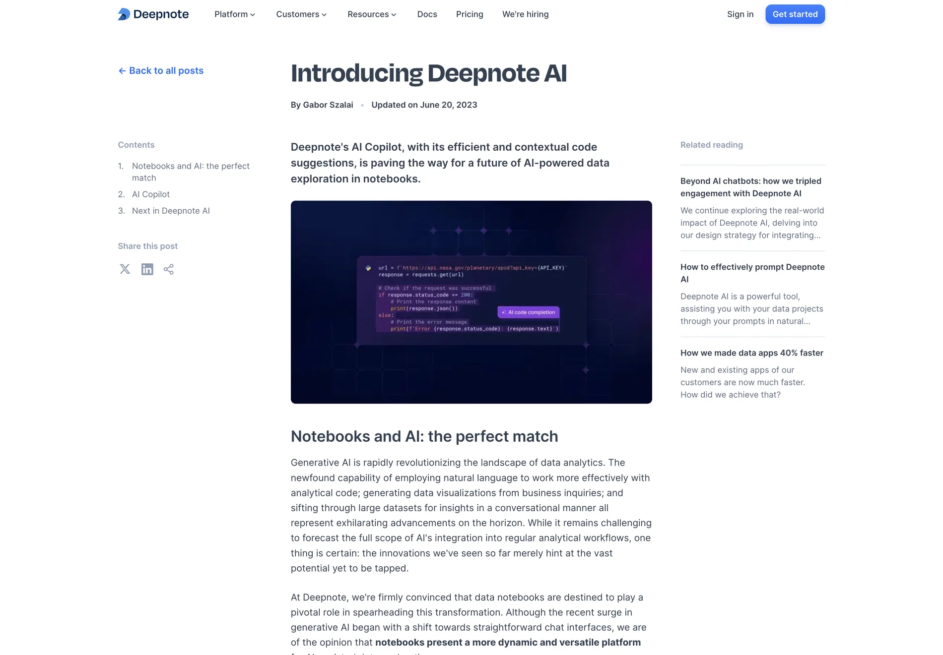 Introducing Deepnote AI: Revolutionizing Data Exploration with AI-Powered Notebooks