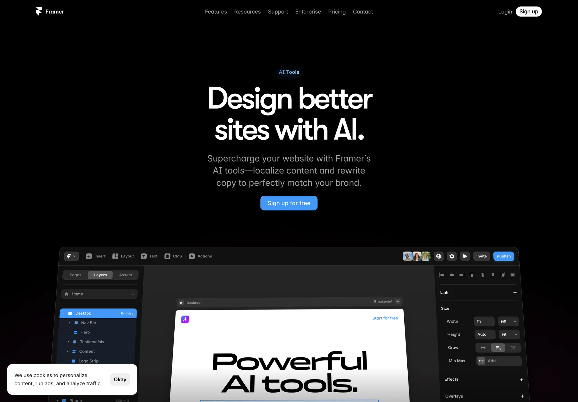 Framer AI Website Builder Tools: Translate, Rewrite & Style