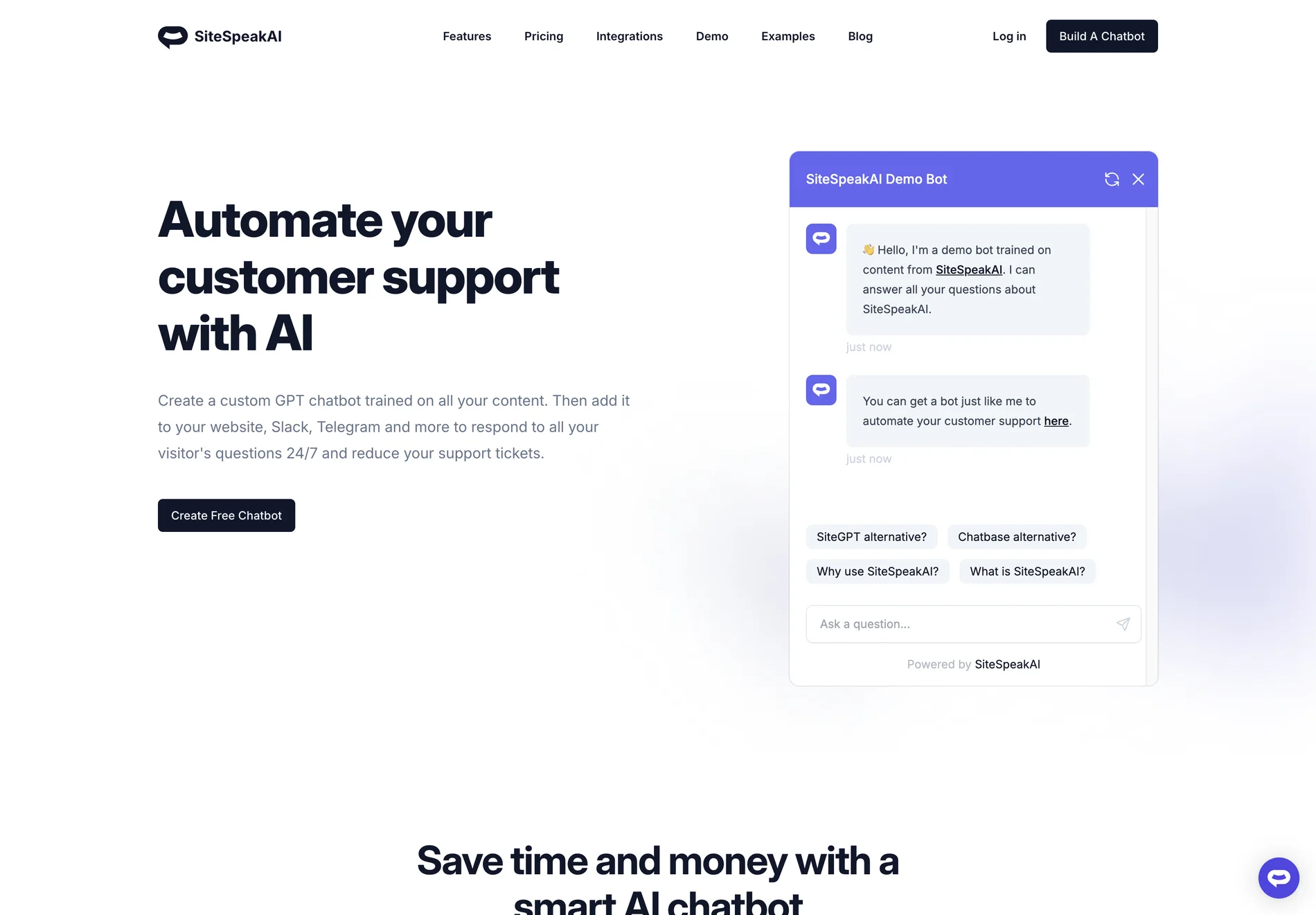 SiteSpeakAI - Automate Your Customer Support with AI