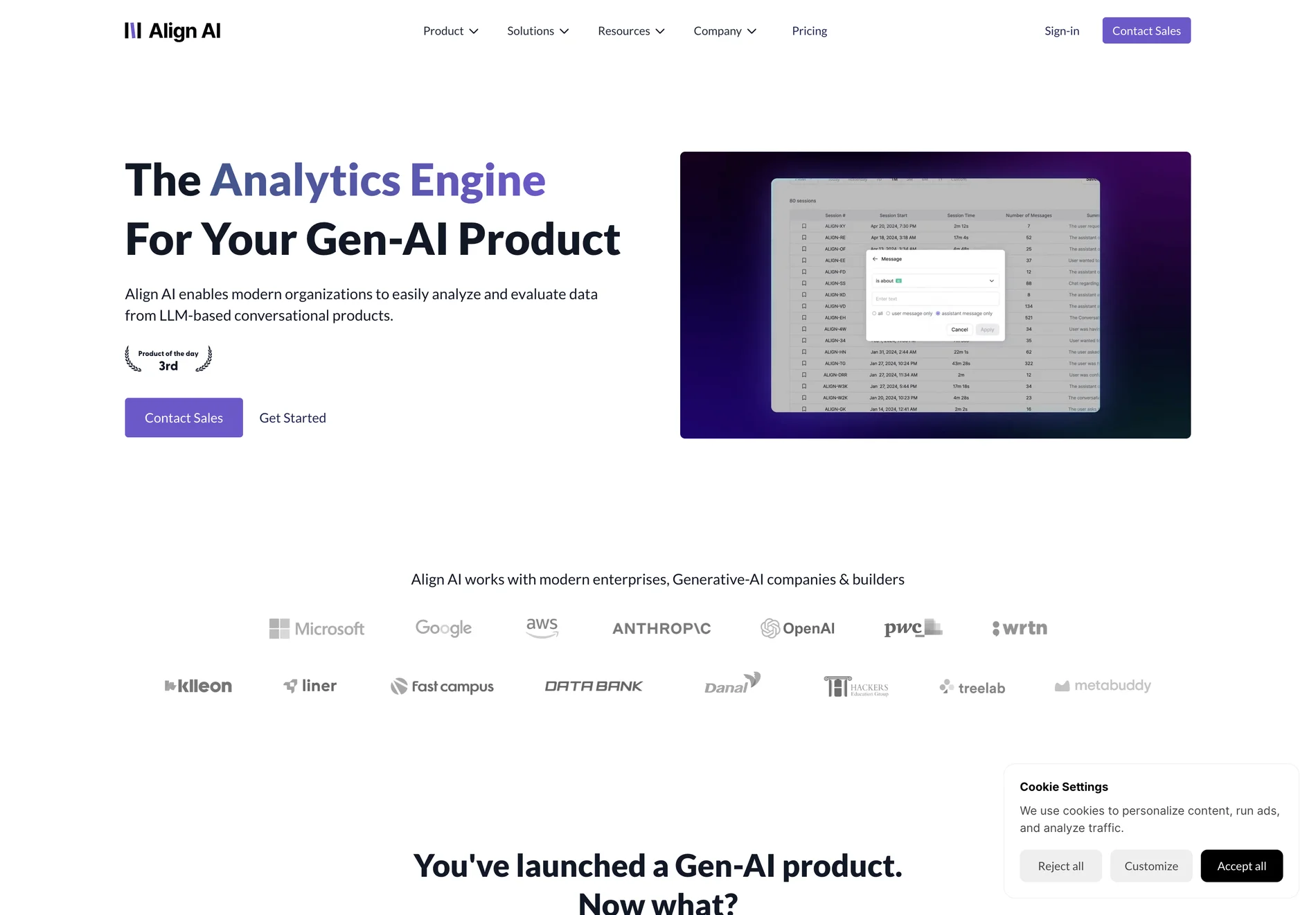 Align AI: Revolutionizing Data Analysis for Gen-AI Products