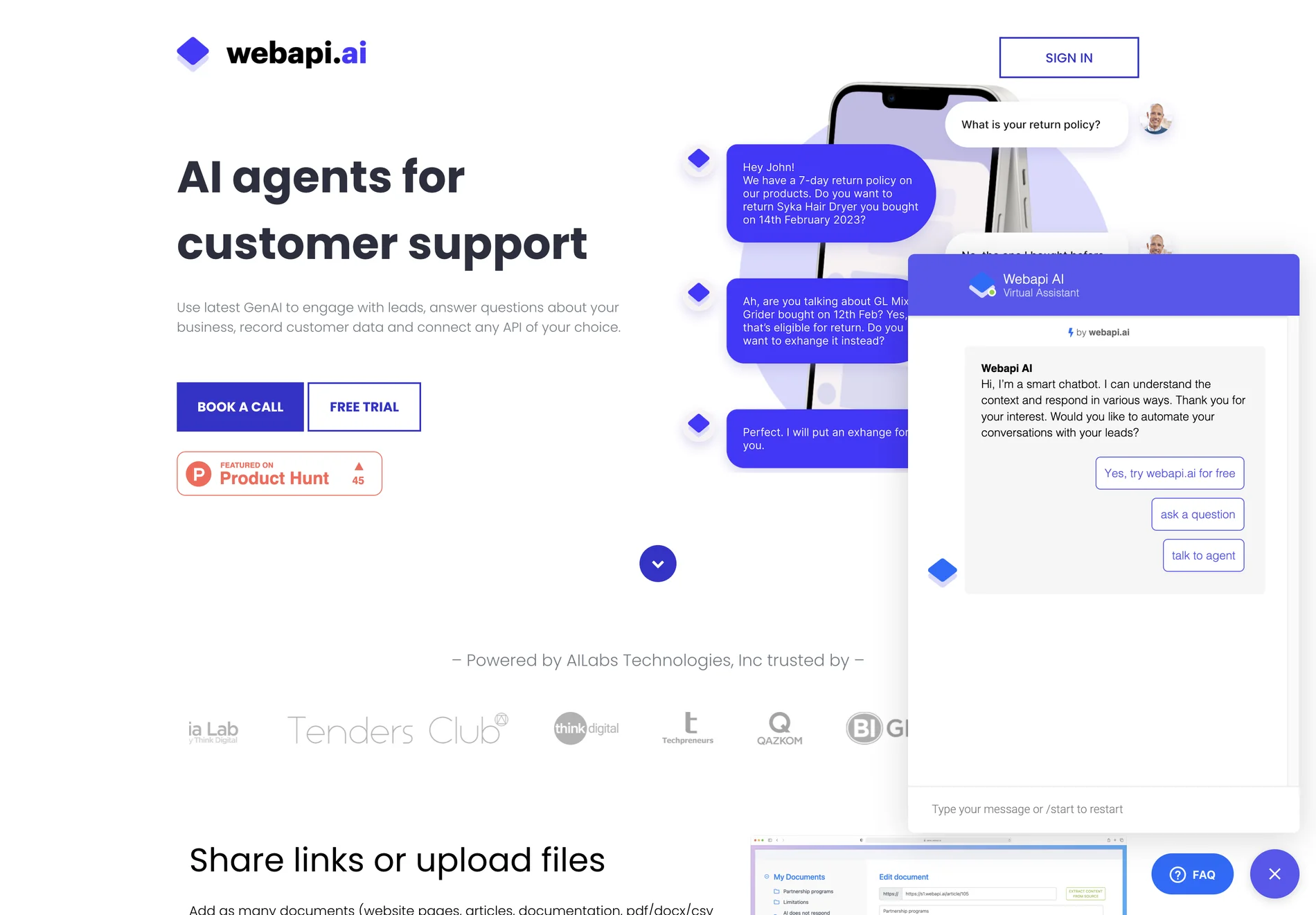 Webapi.ai: Revolutionizing Customer Support with AI Agents