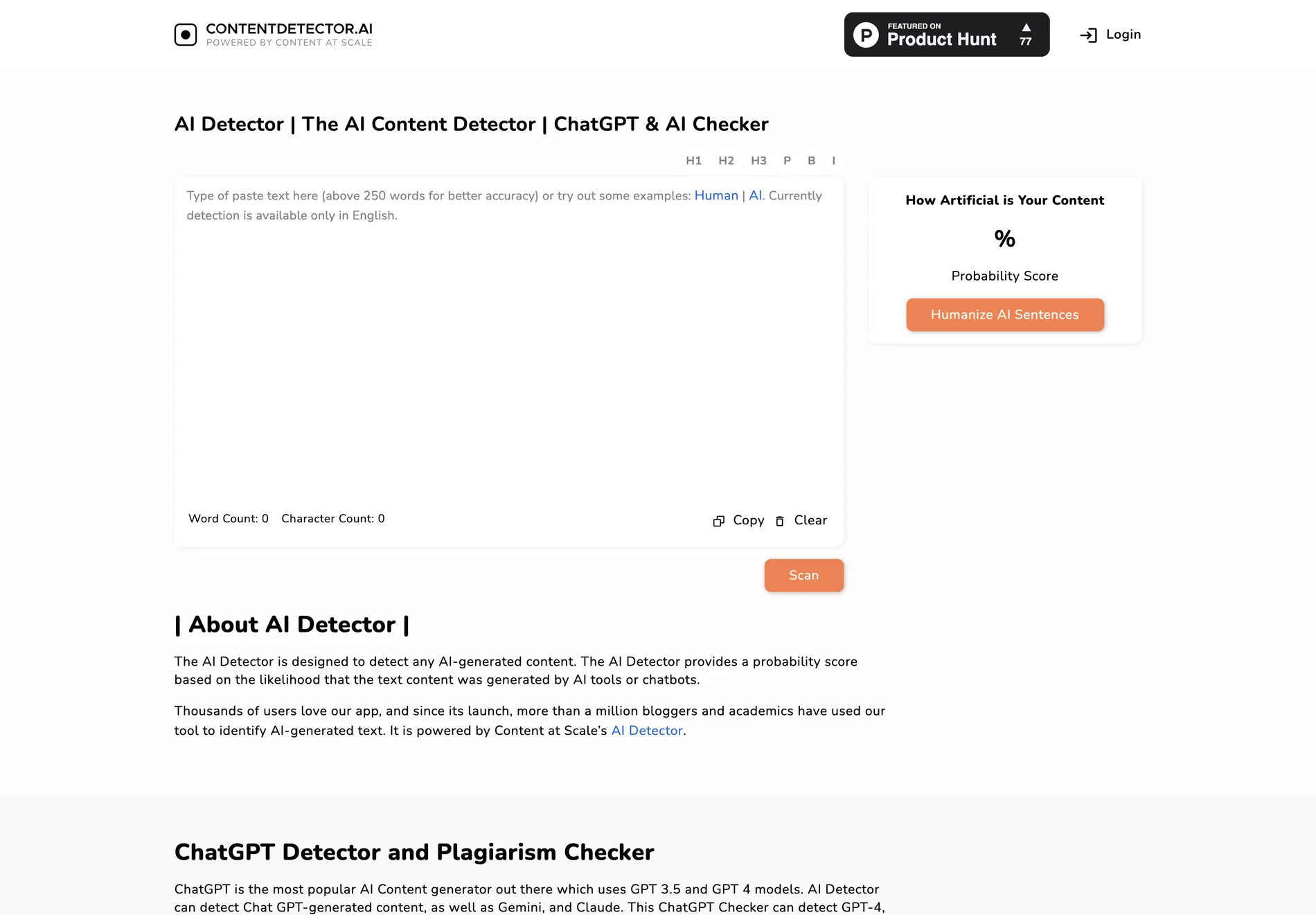 AI Content Detector: AI Checker for ChatGPT, Claude, Gemini