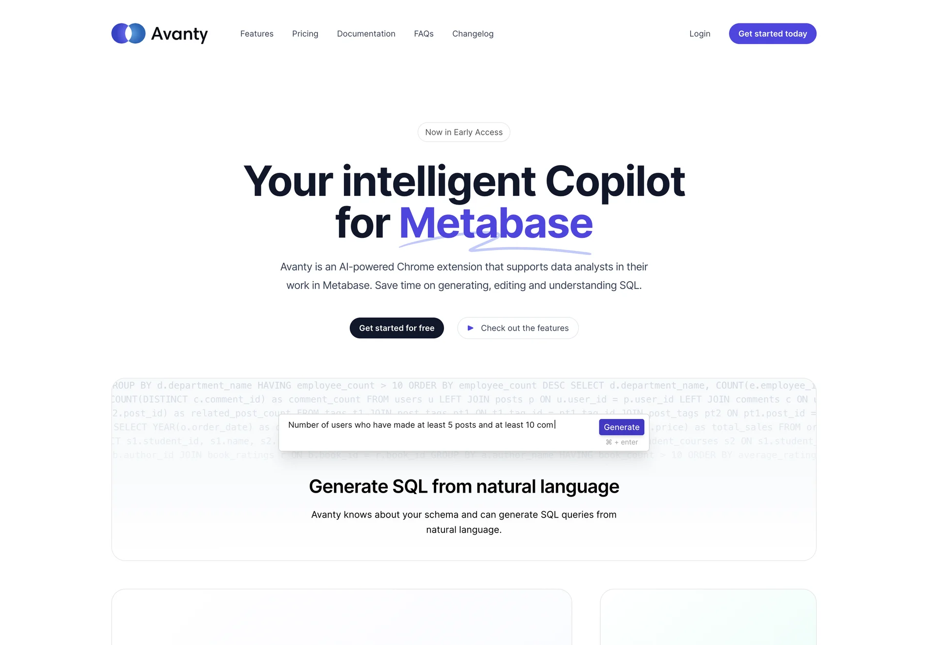 Avanty: AI Assistant for Streamlined Data Analysis in Metabase