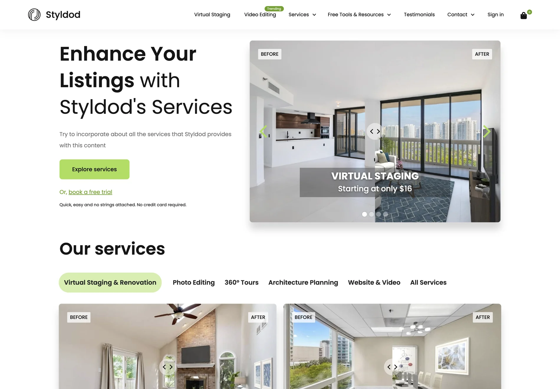 Styldod: AI-Powered Virtual Staging and Photo Editing for Real Estate Listings