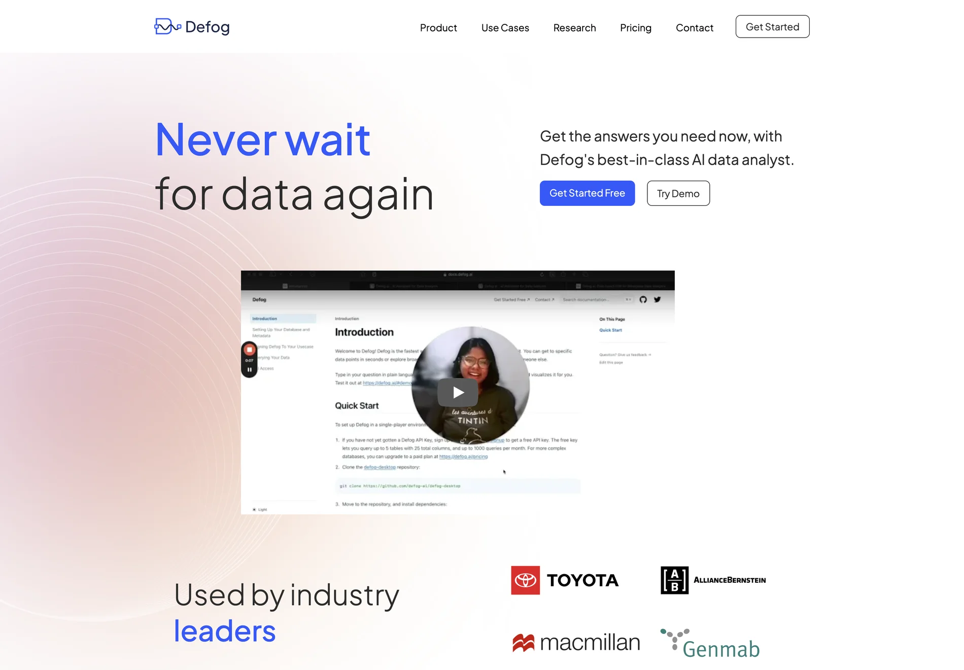 Defog.ai: Fine-tuned LLM for Enterprise Data Analysis