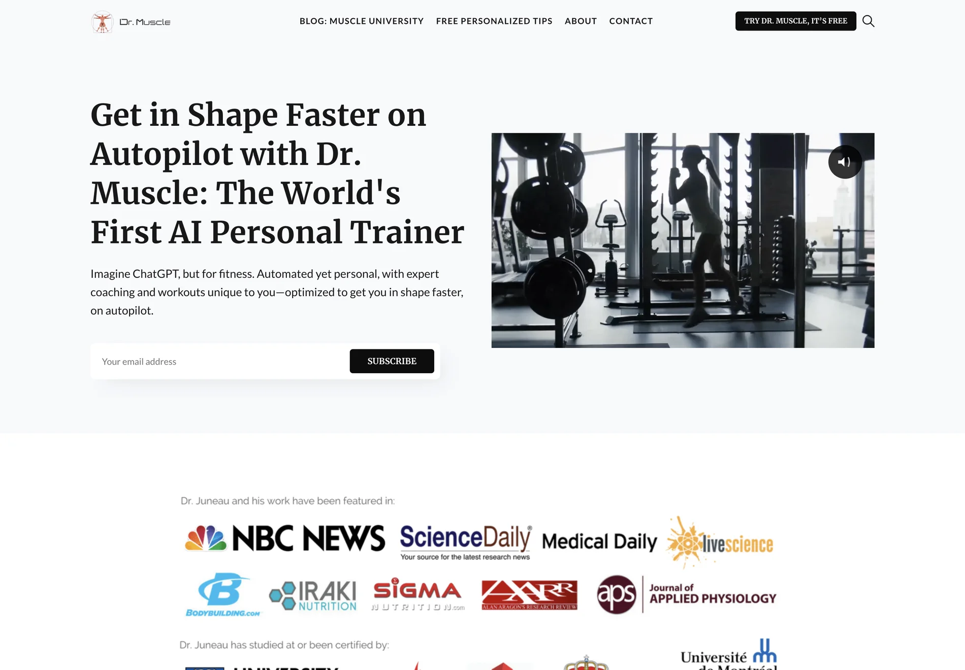 Dr. Muscle: Your AI Personal Trainer for Faster Fitness Results