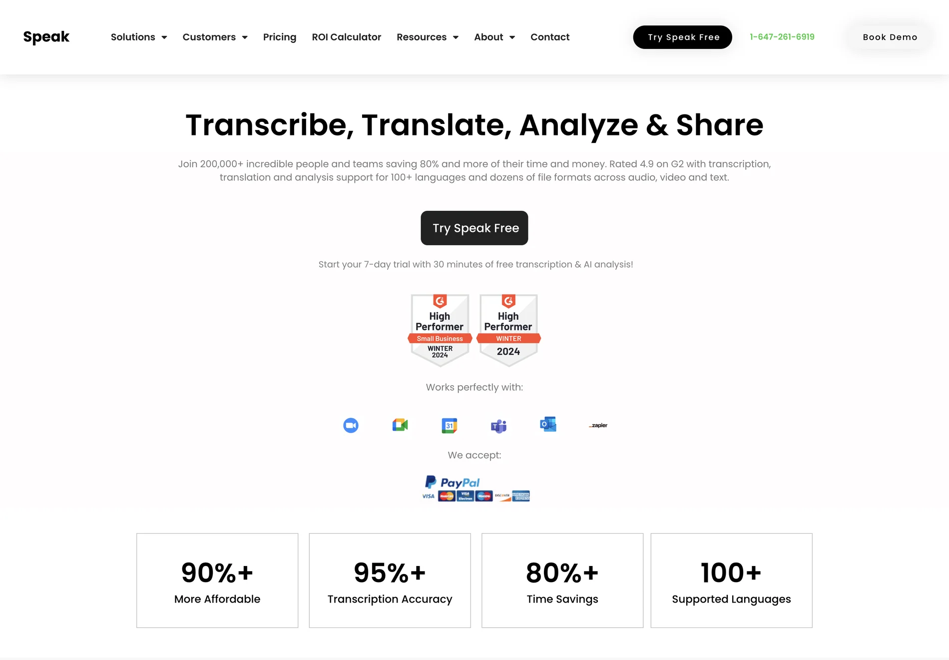 Transcribe, Translate, and Analyze with AI - Try Speak Free Today