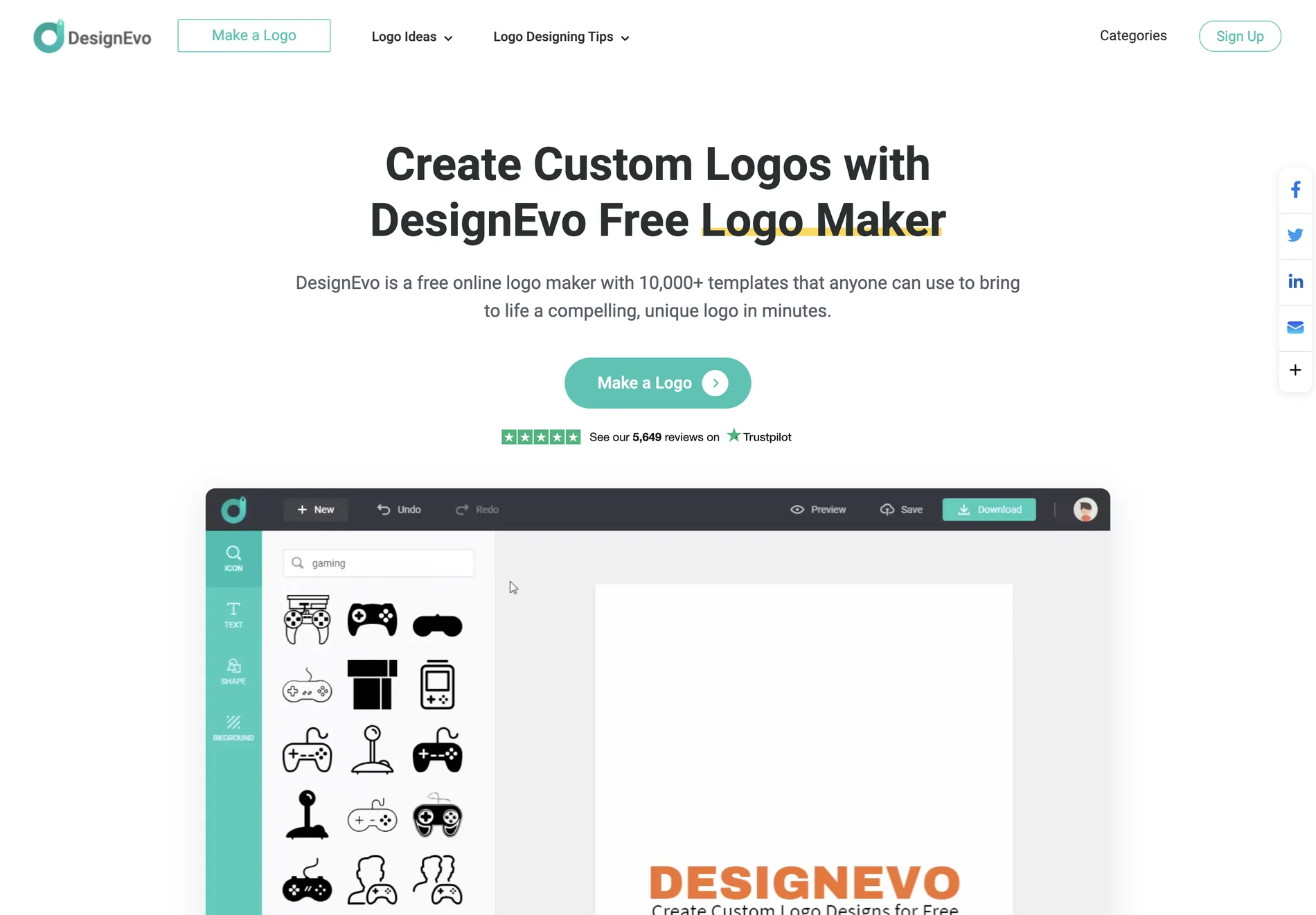 Free Logo Maker: Create Custom Logo Designs Online with DesignEvo