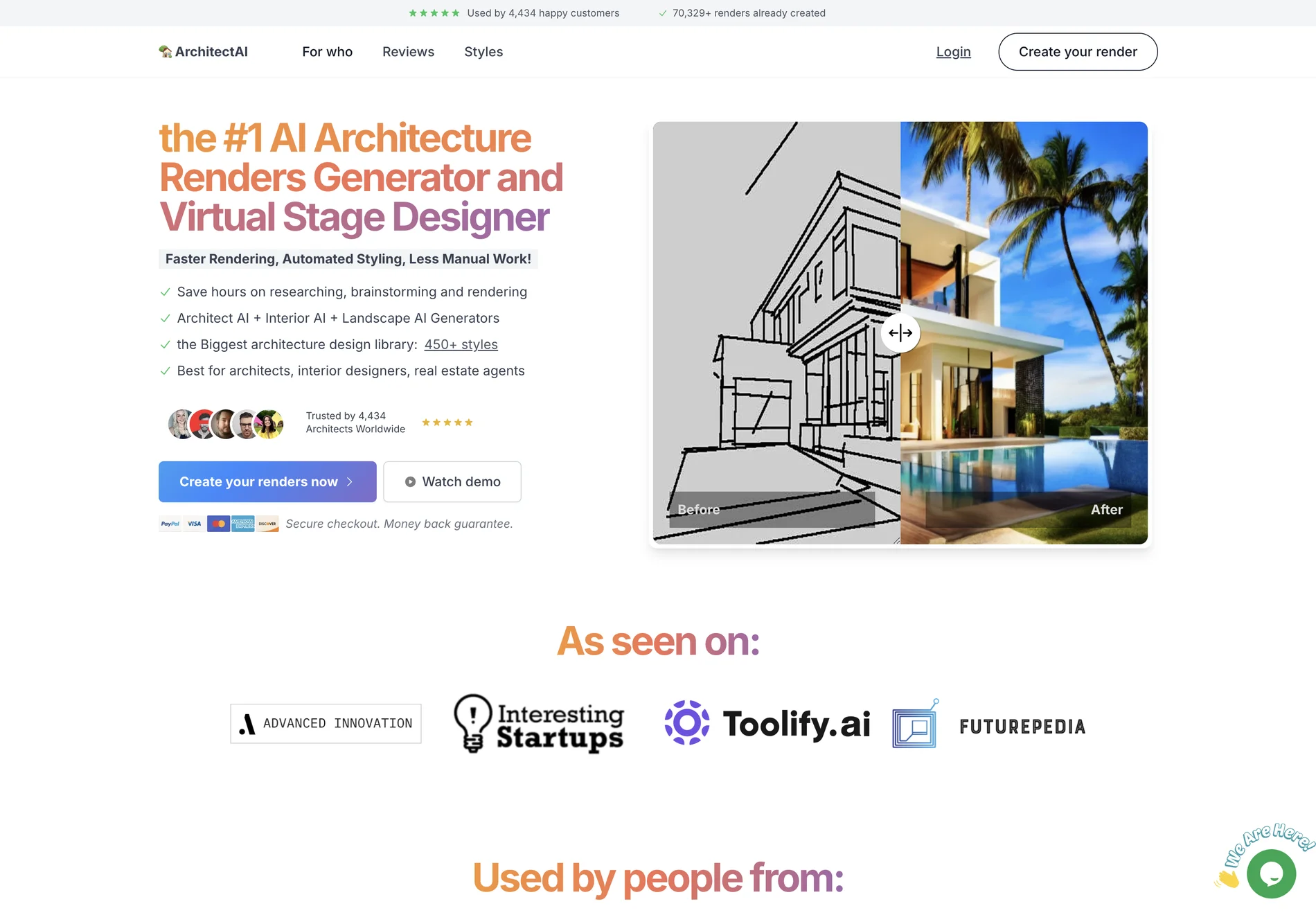 ArchitectAI: AI-Powered Architecture Renders Generator for Stunning Designs