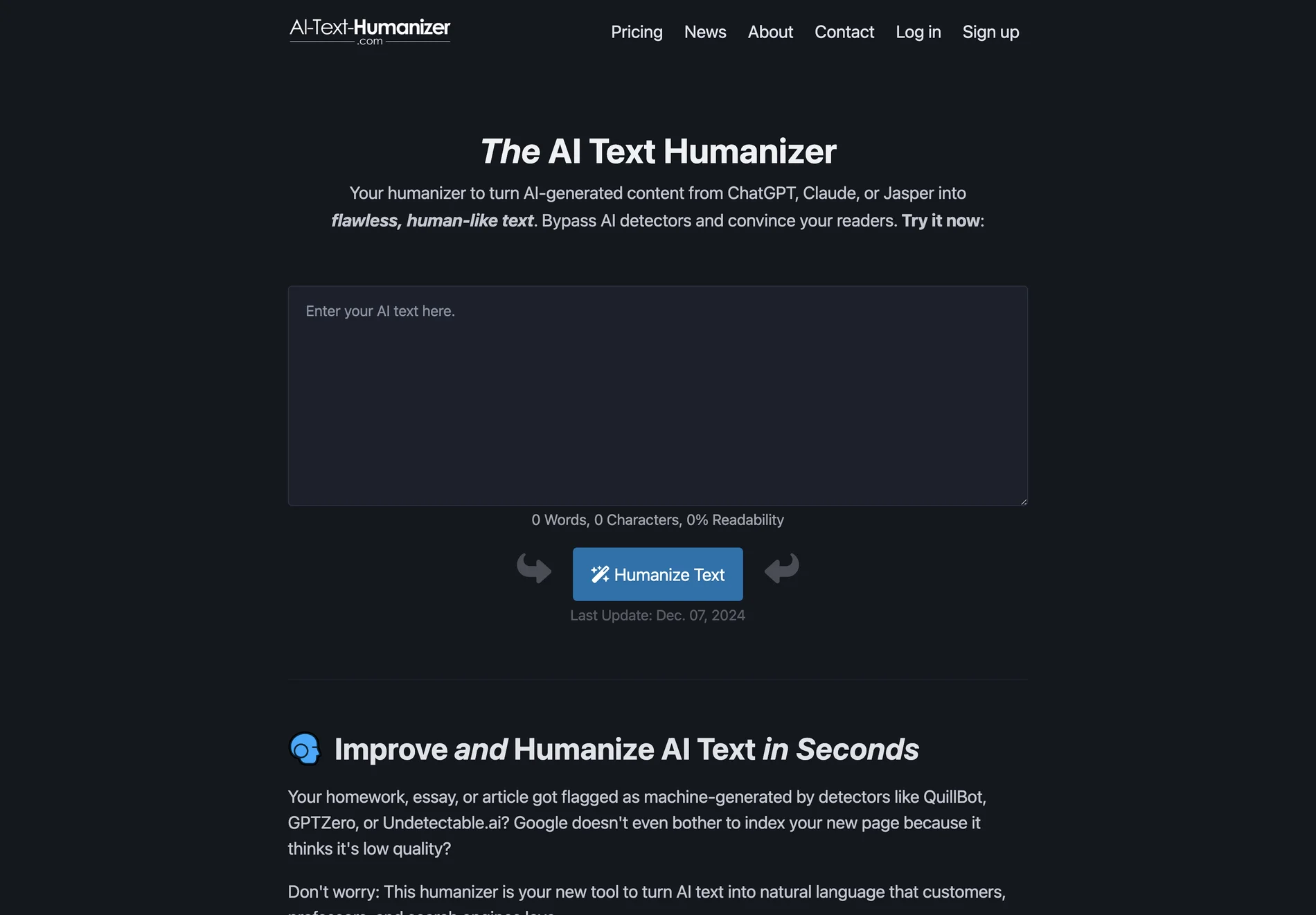 AI Text Humanizer: Transform AI Content into Natural, Human-like Text