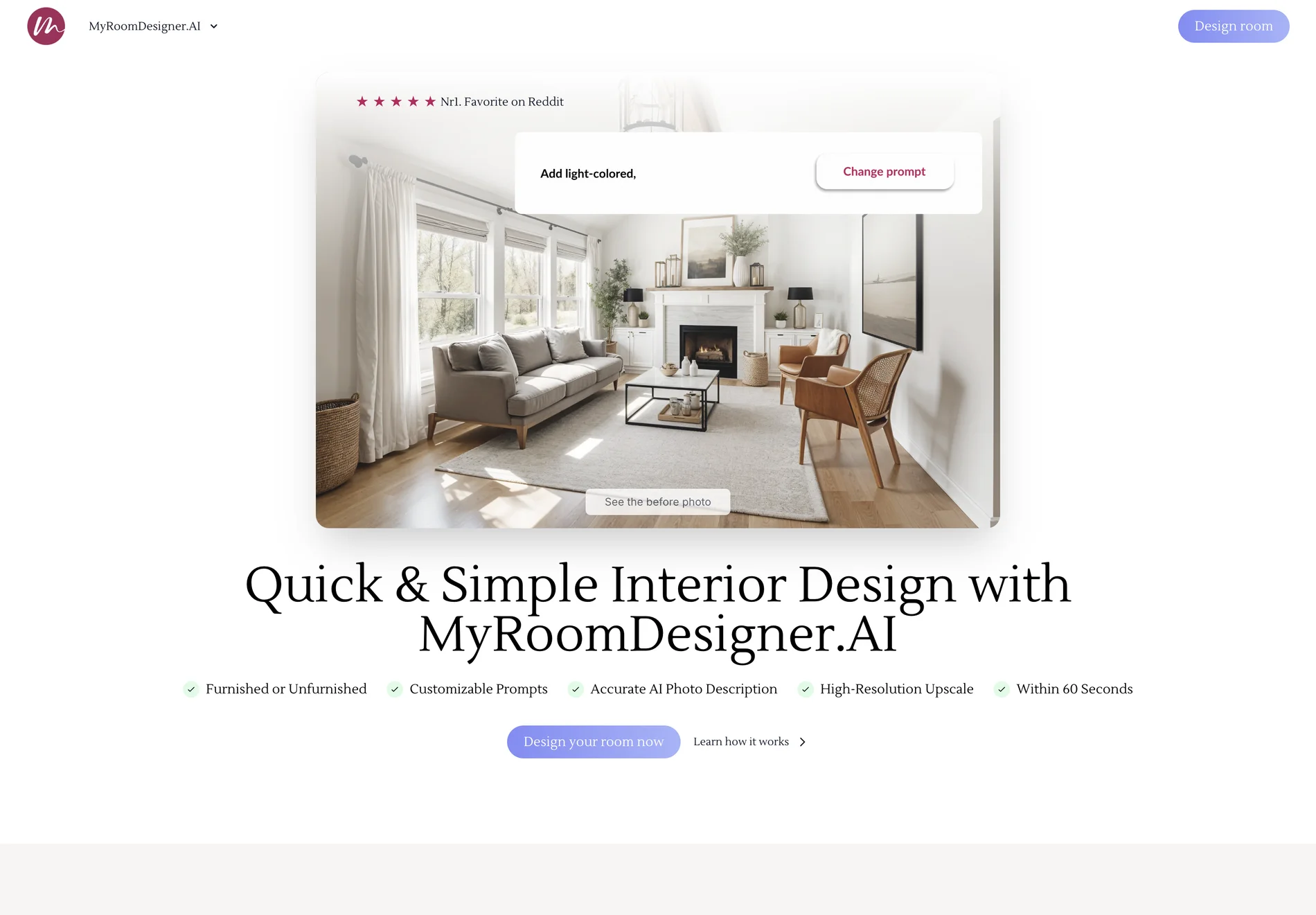 MyRoomDesigner.AI: Transform Your Space with AI-Powered Interior Design