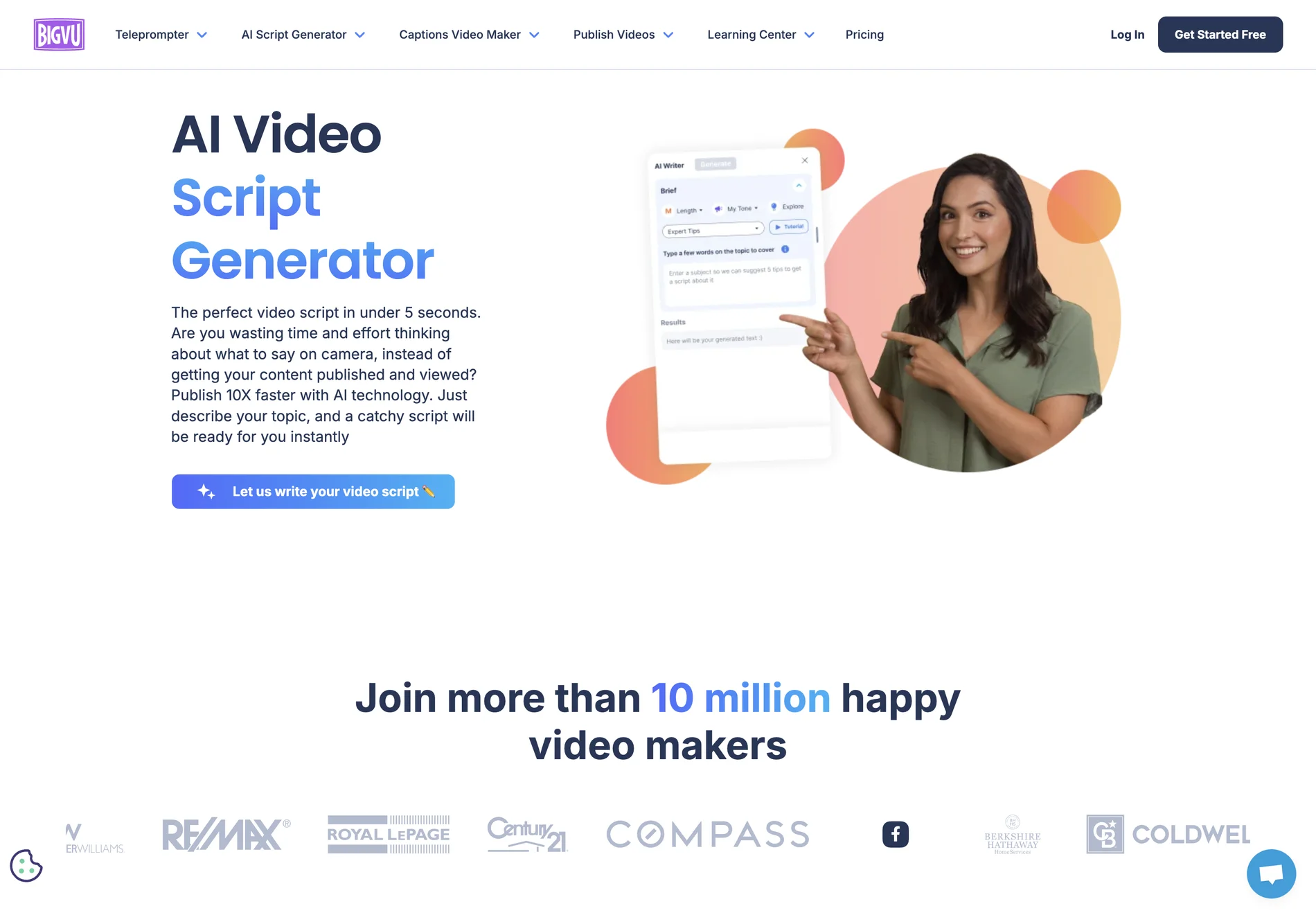 BIGVU AI Magic Writer: Generate Perfect Video Scripts in Seconds