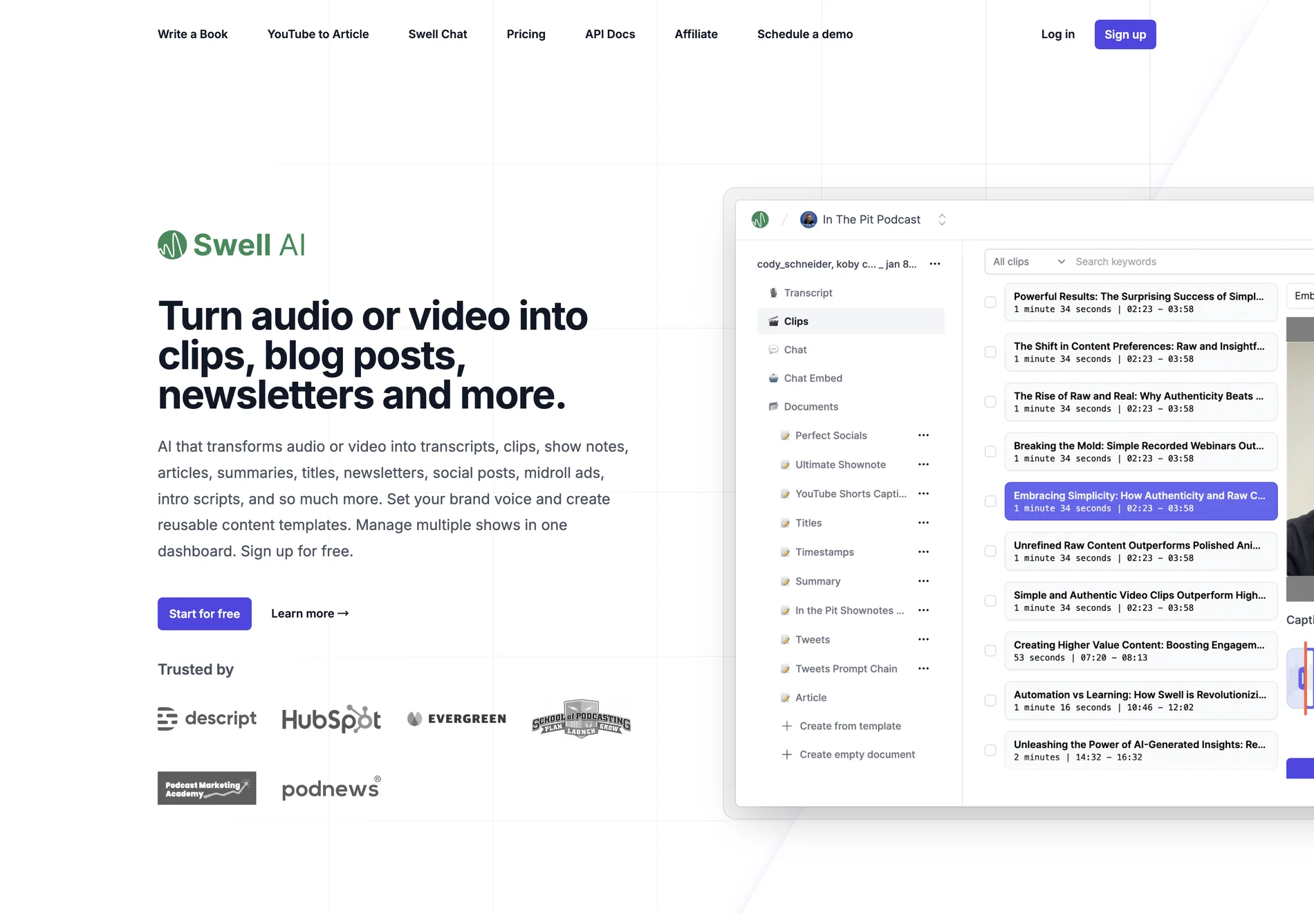 Swell AI: Transform Audio or Video into Marketing Gold