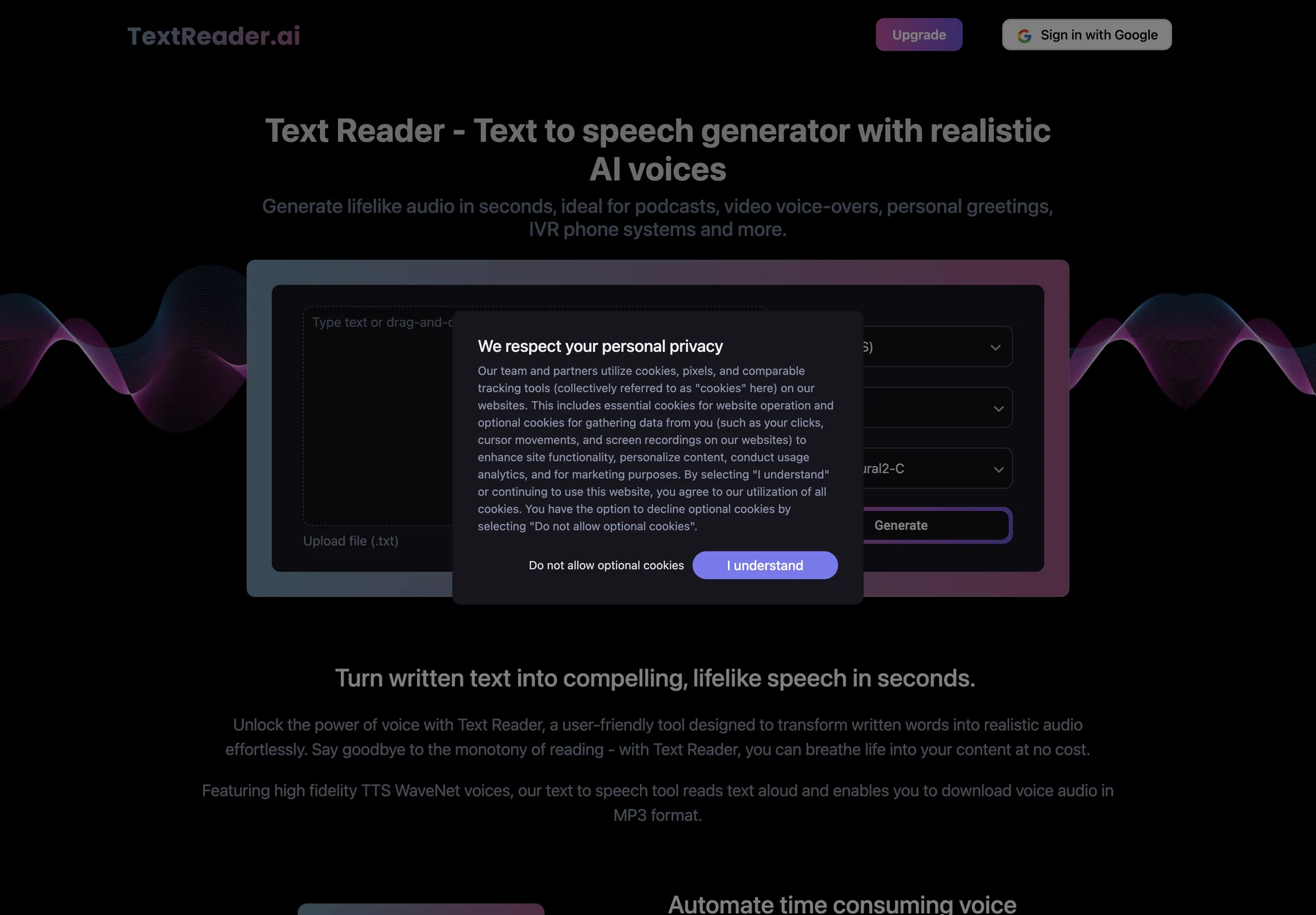 Text Reader: Transform Text into Lifelike Speech with AI