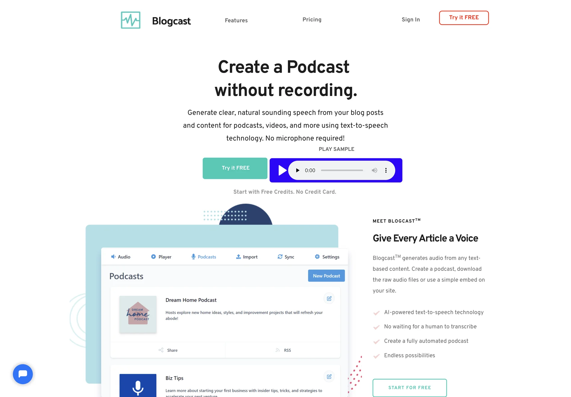 Blogcast: Transform Your Blog Posts into Podcasts with AI-Powered Text-to-Speech