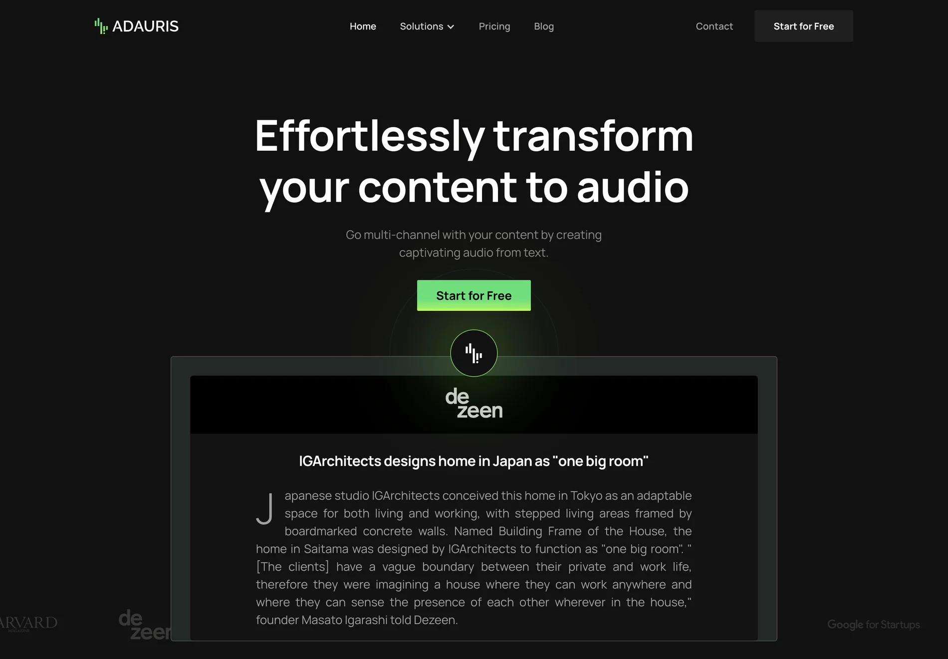 Effortlessly Transform Your Content to Audio with Ad Auris