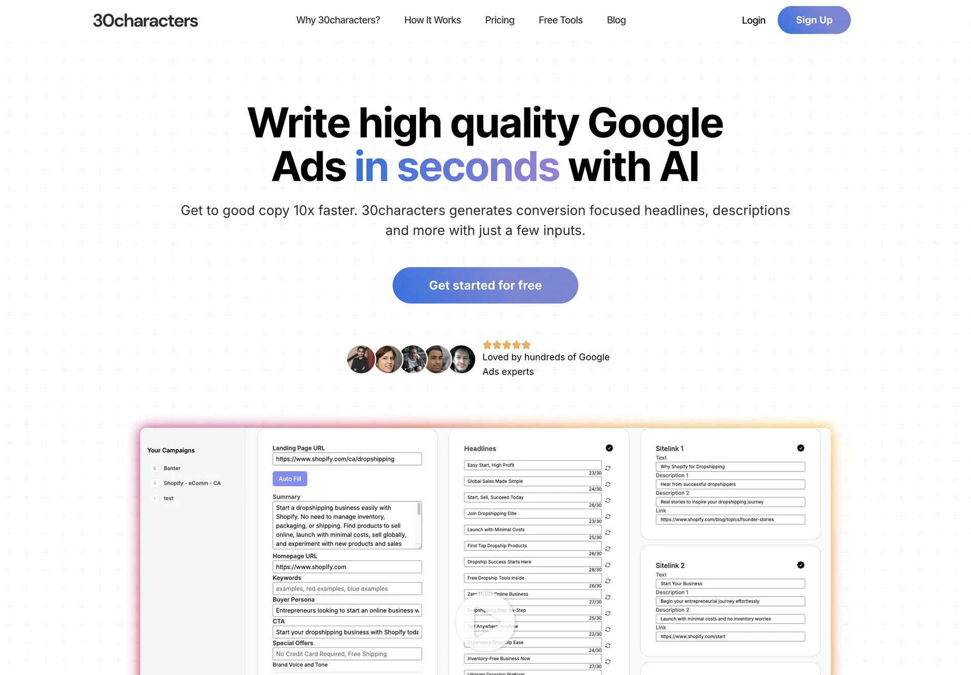 30characters - AI-Powered Google Ads Generator