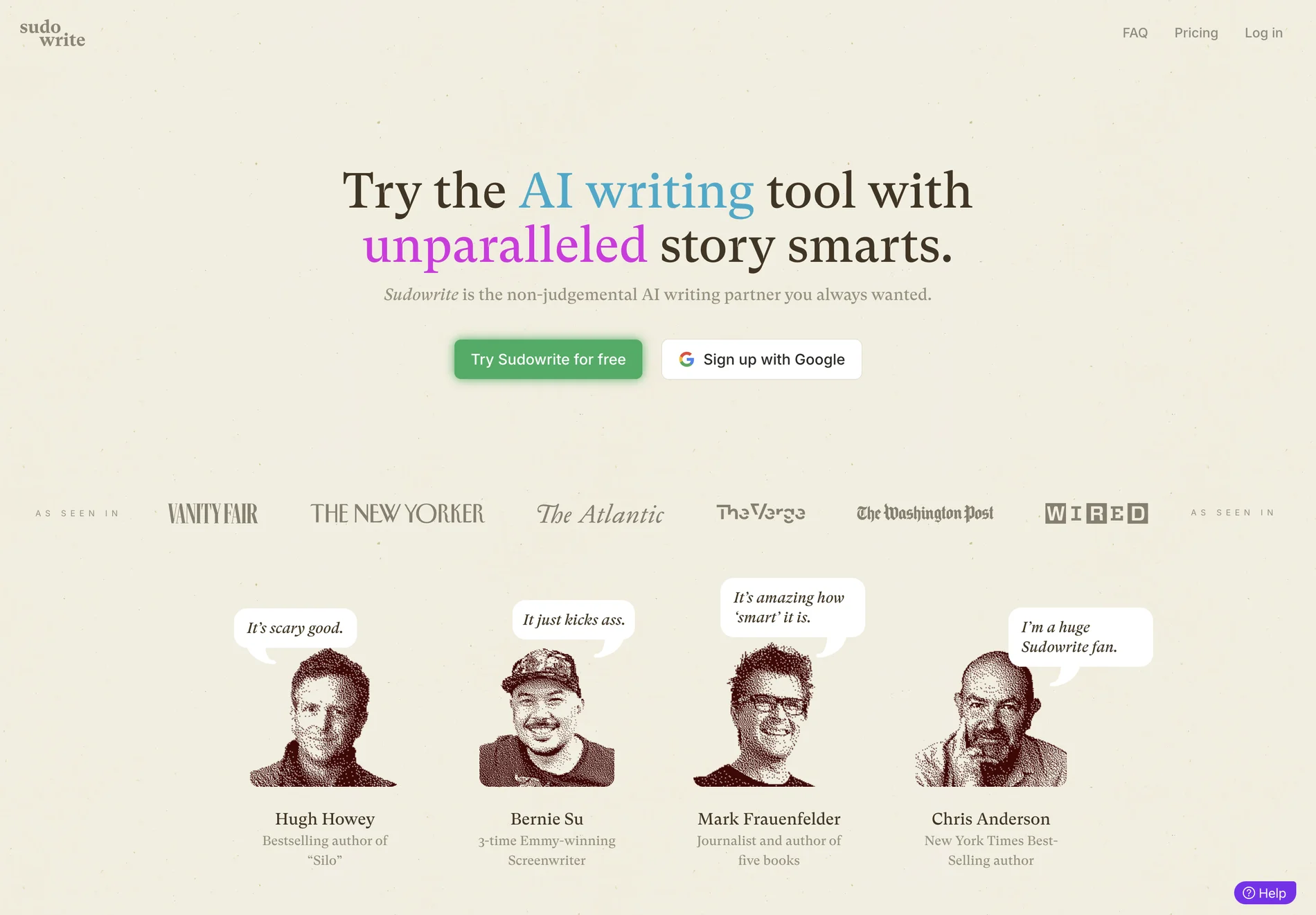 Sudowrite - Best AI Writing Partner for Fiction