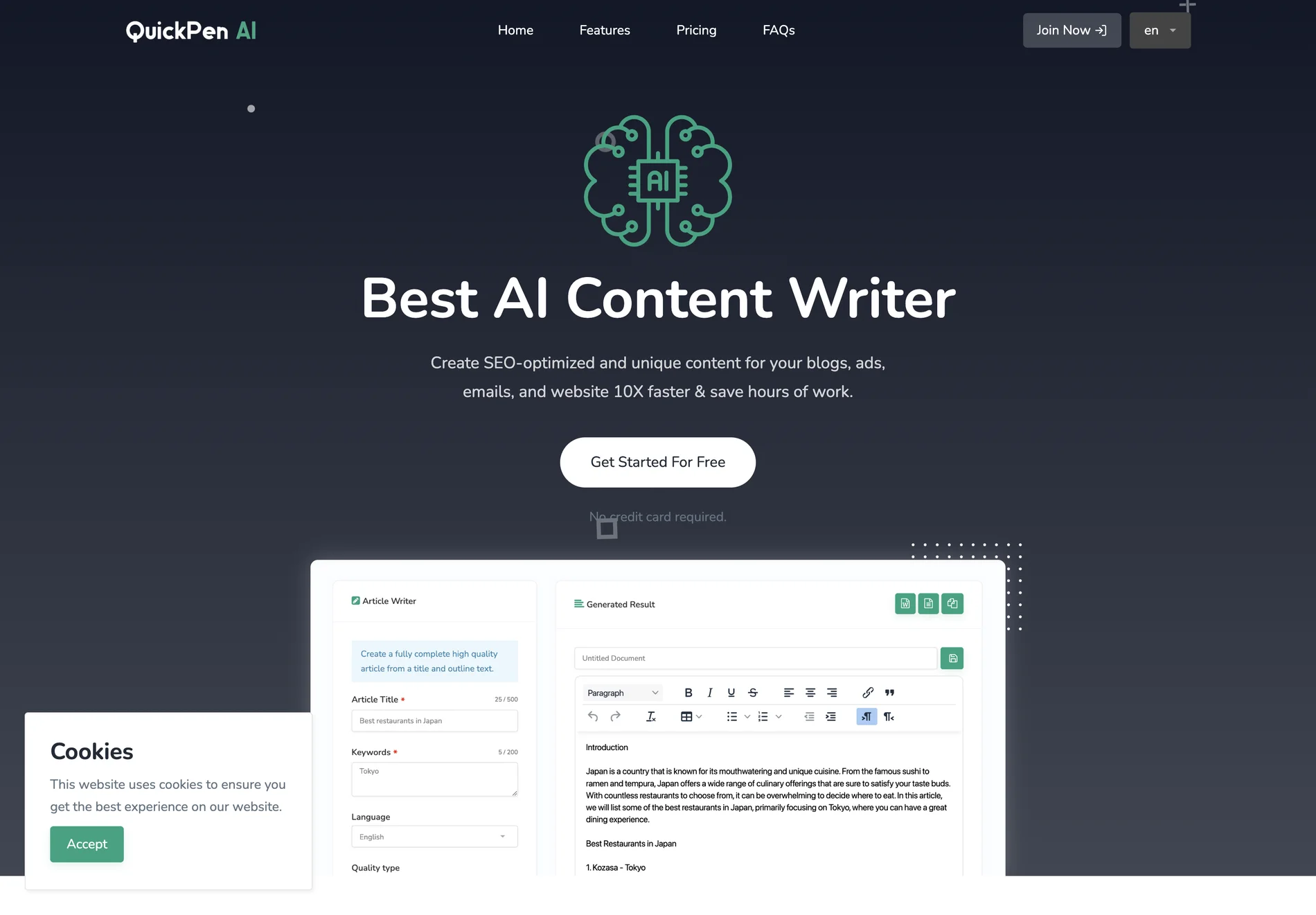 QuickPenAI: Revolutionizing Content Creation with AI