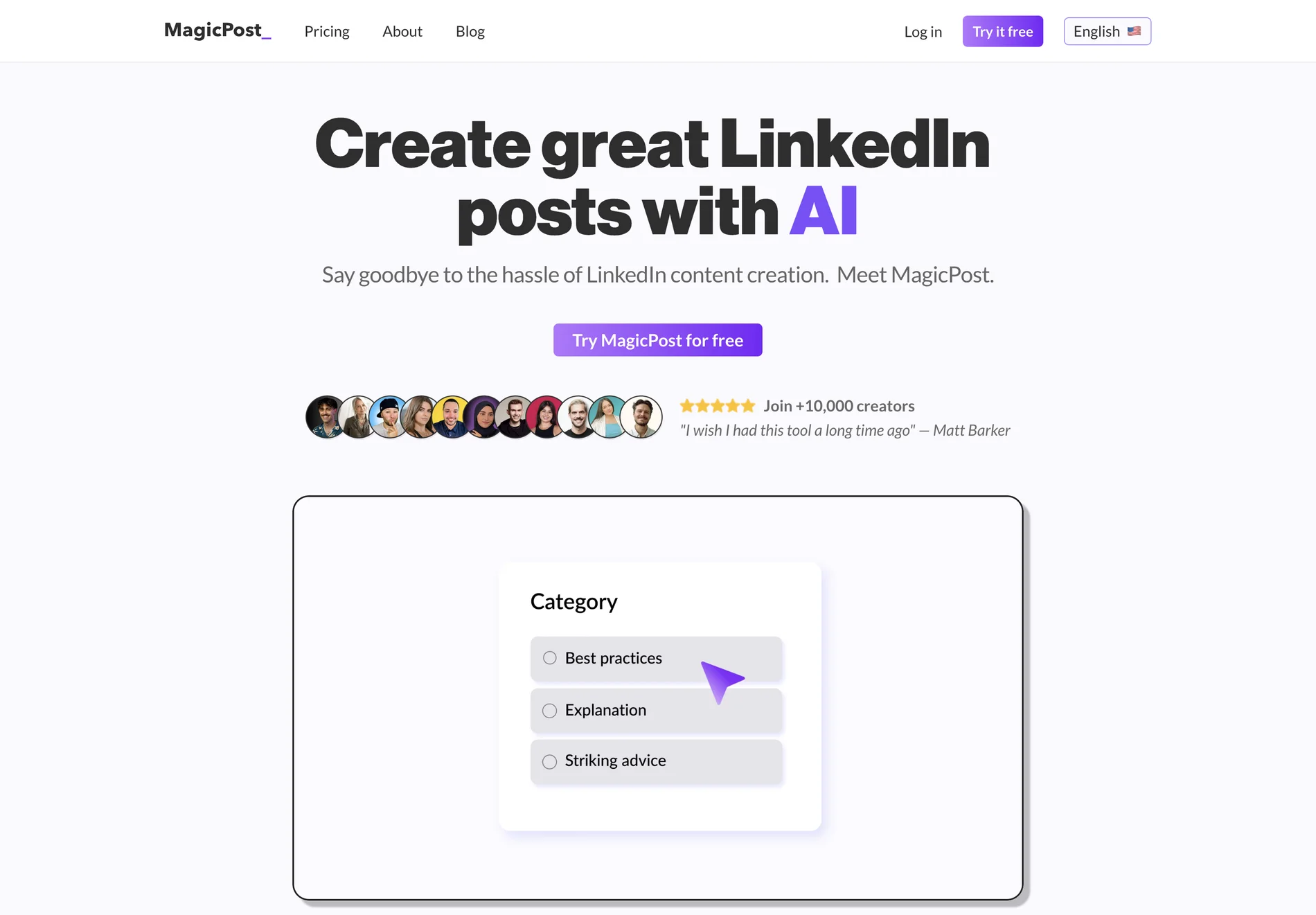 MagicPost: LinkedIn Post Generator with AI