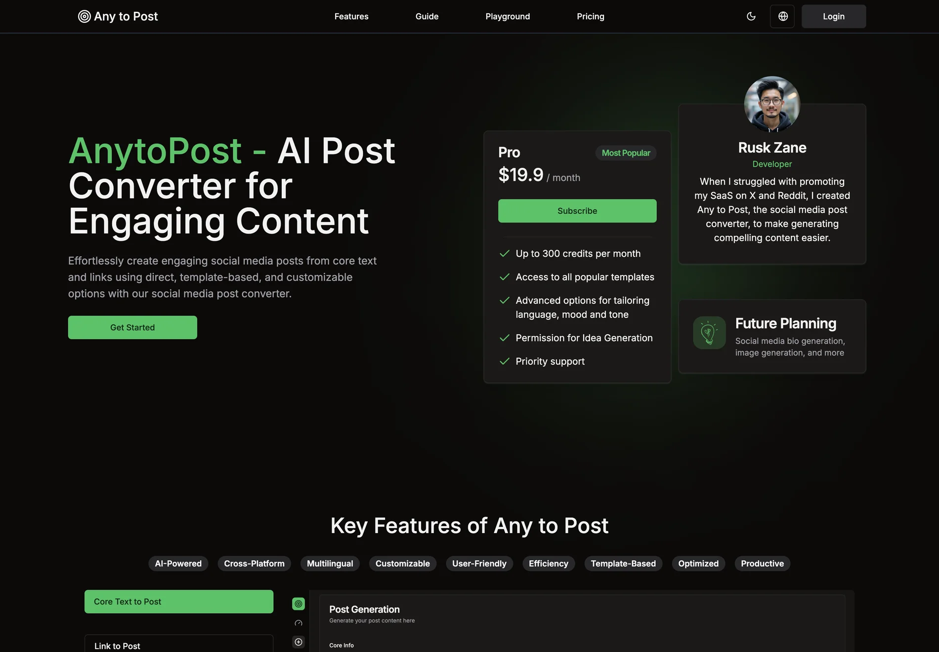 Any to Post: Effortlessly Create Engaging Social Media Posts with AI