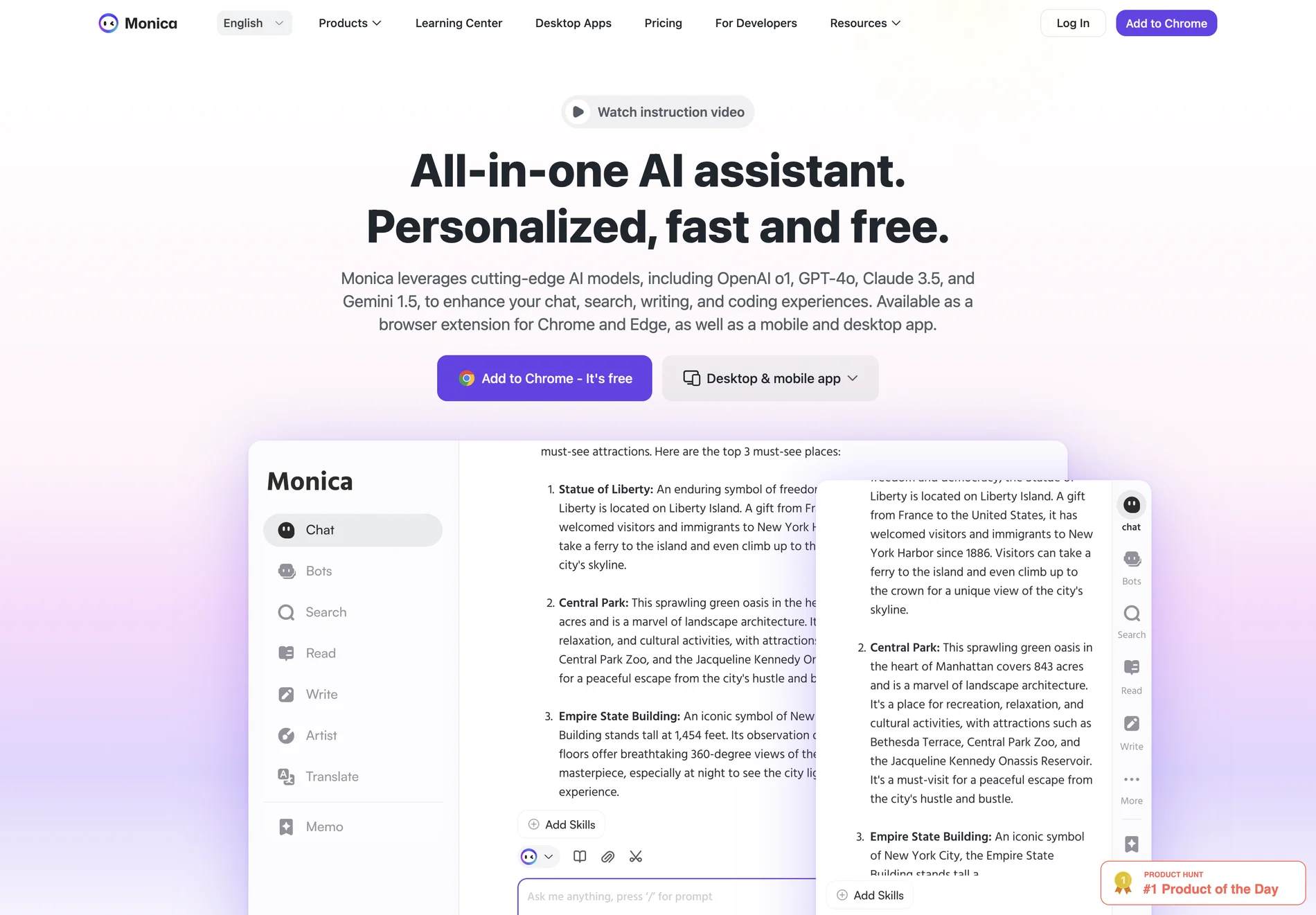 Monica - All-in-One AI Assistant for Enhanced Productivity