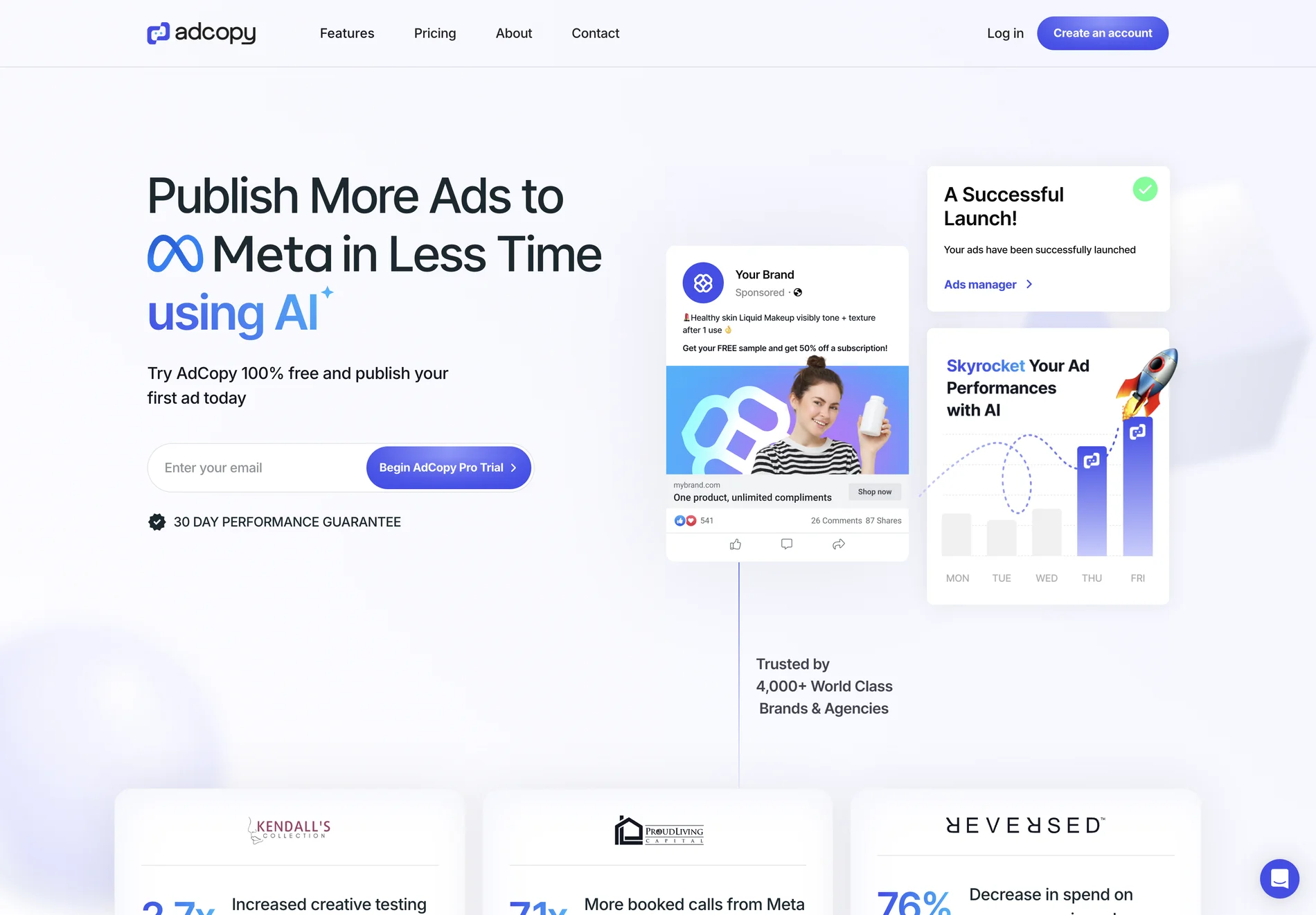 AdCopy - Publish Winning Ads to Meta Lightning Fast using AI