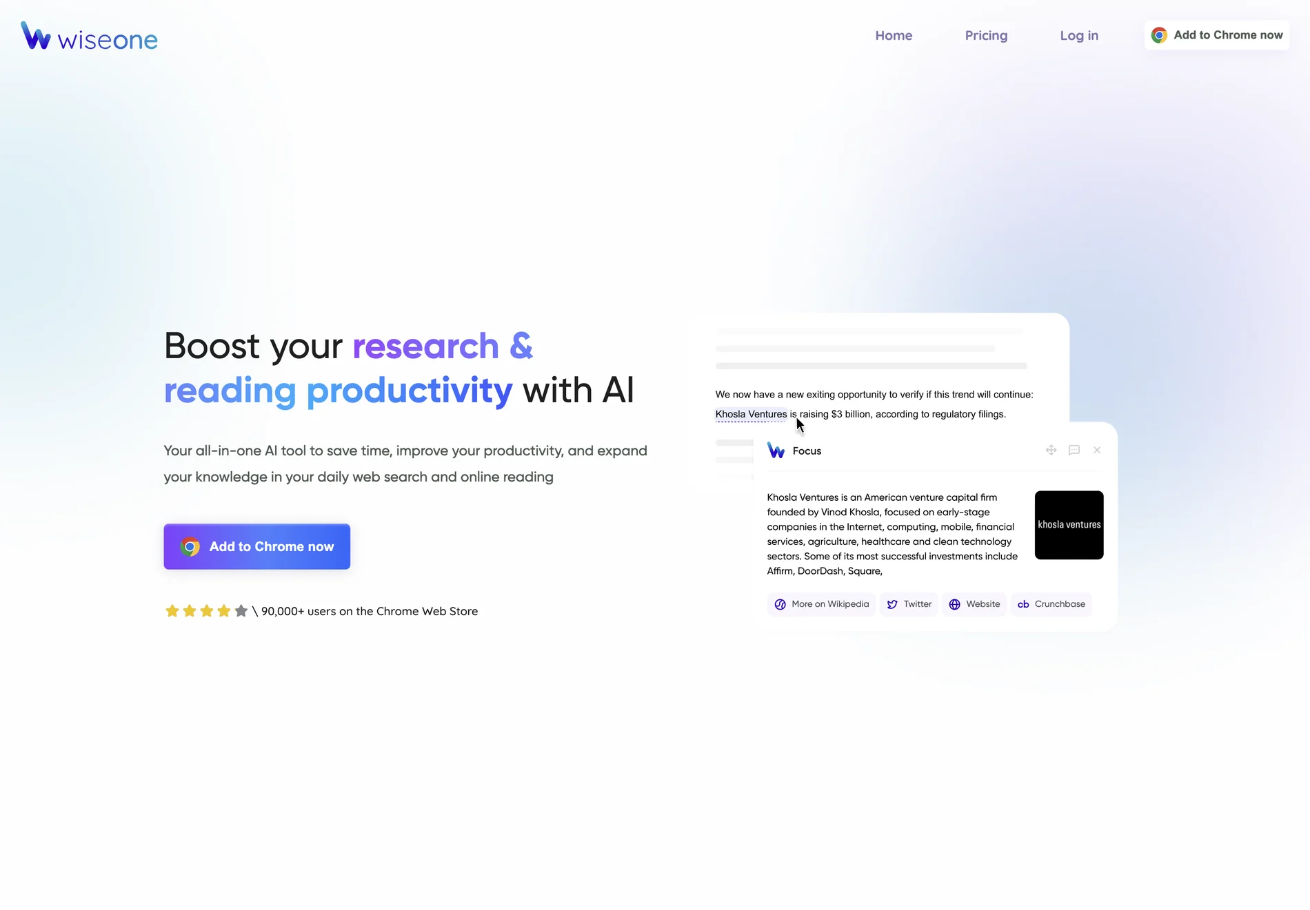 Wiseone: Your All-in-One AI Tool for Enhanced Web Search and Reading