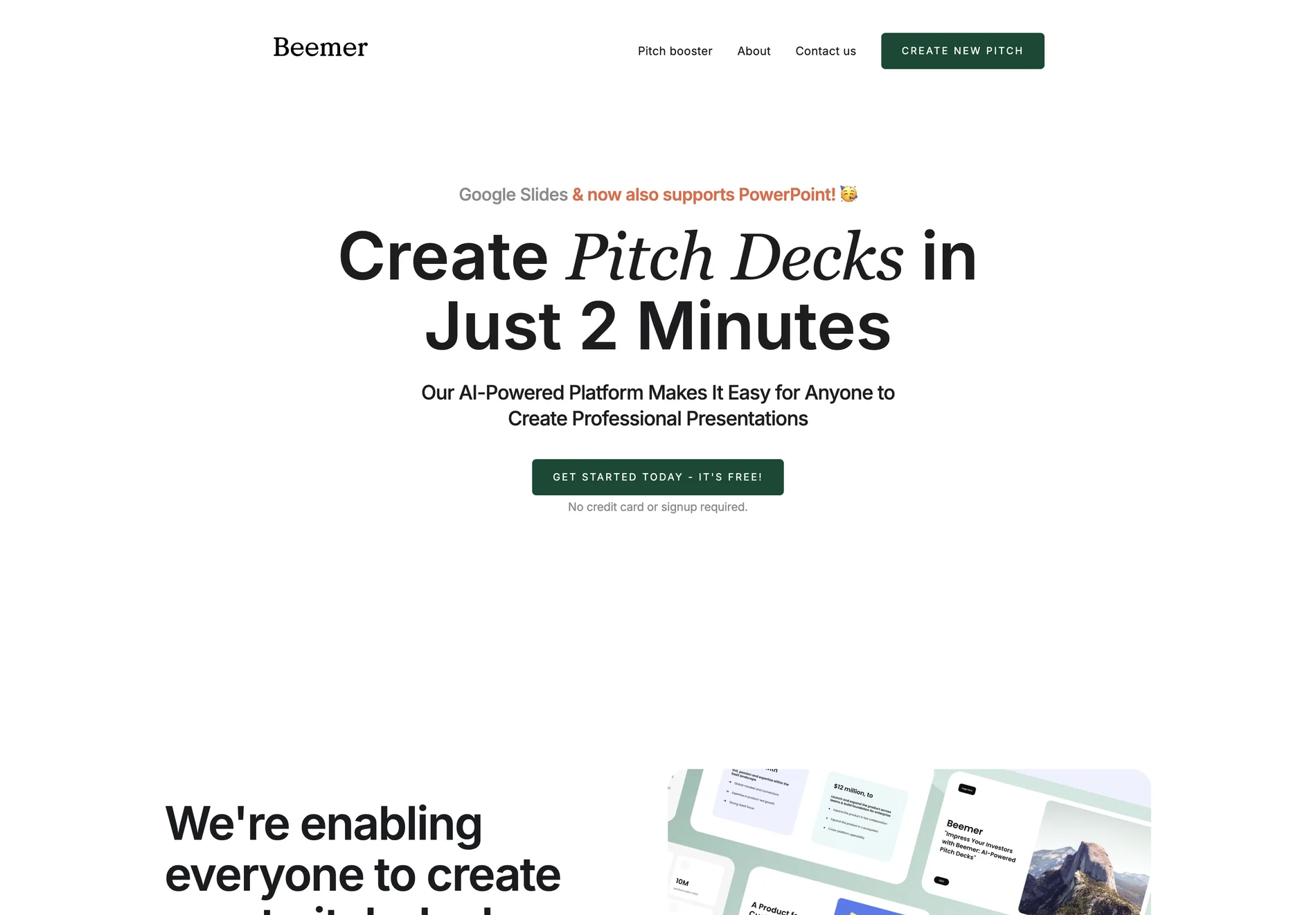 Beemer - The AI-Powered Pitch Deck Generator