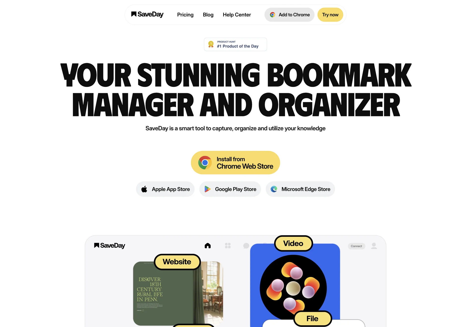 SaveDay - AI-Powered Bookmark Manager for Efficient Knowledge Management