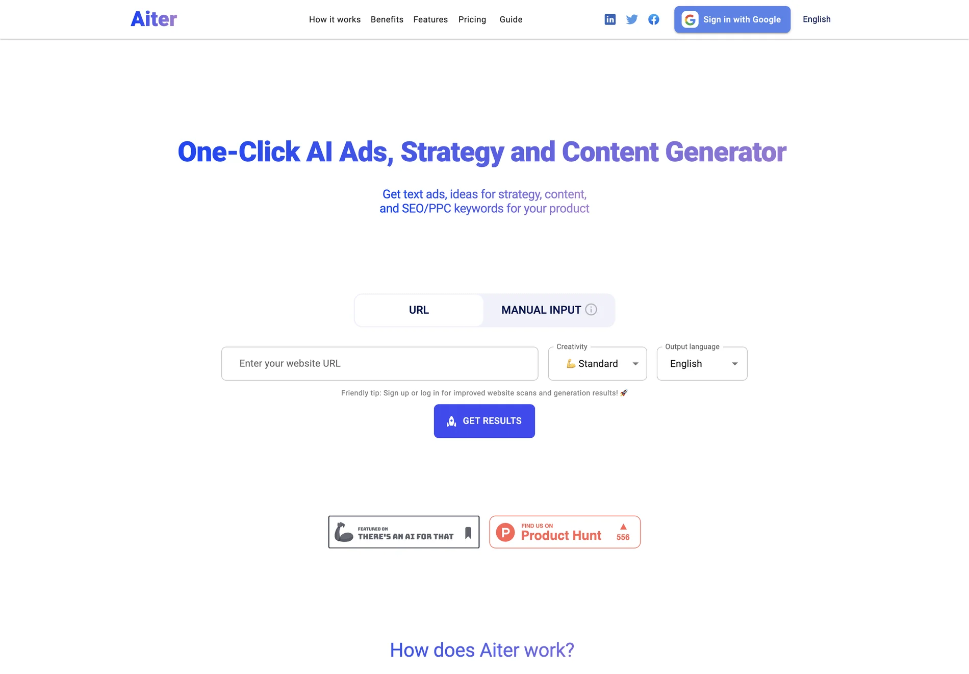 Aiter – One-Click AI Ads, Strategy, and Content Generator