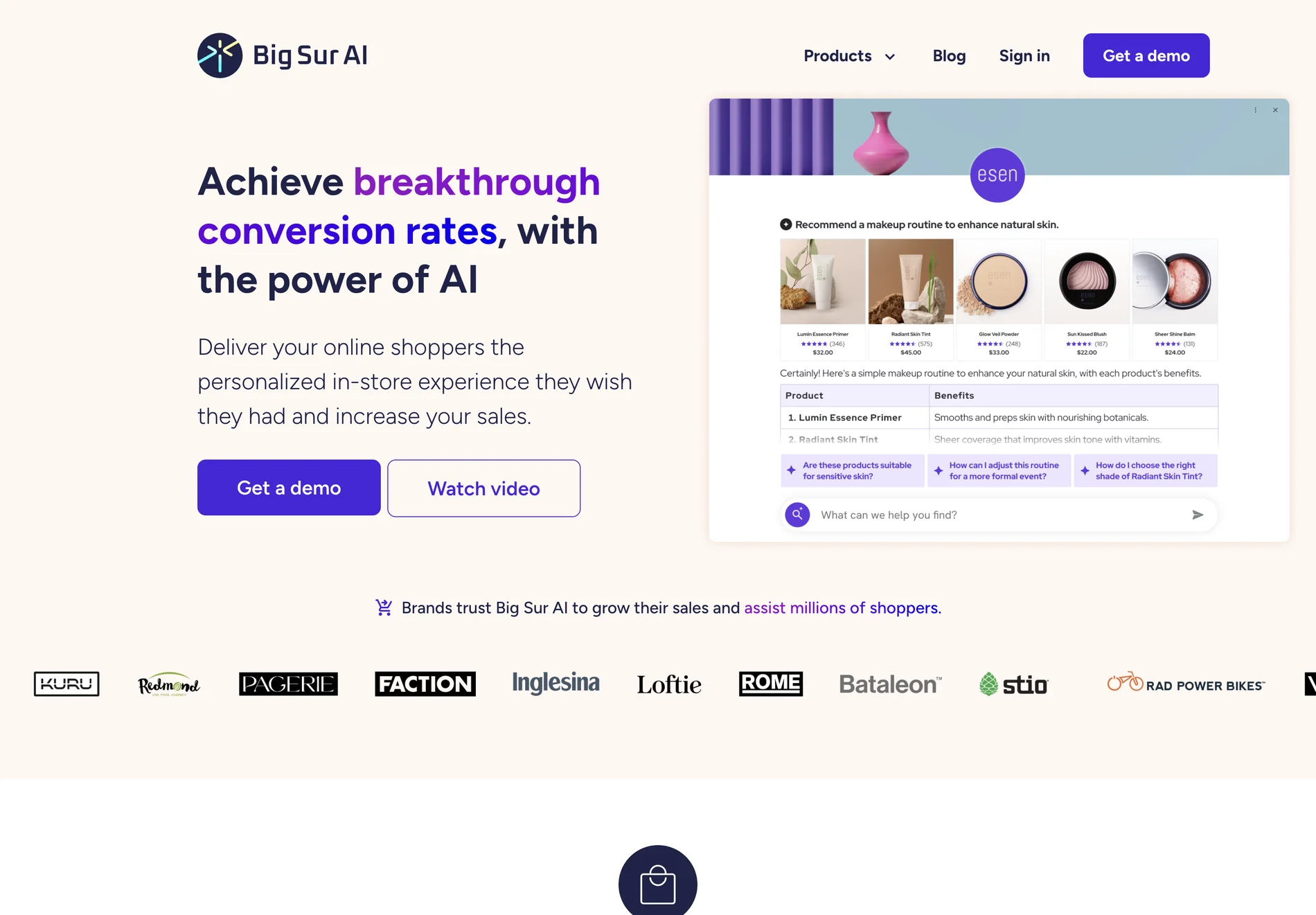 Big Sur AI: Revolutionizing E-commerce with Personalized AI Assistance