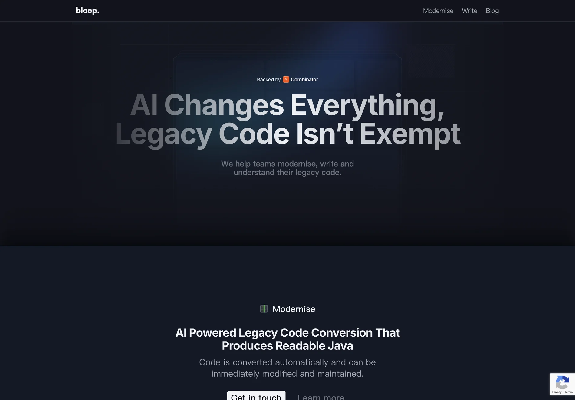 bloop | AI Legacy Code Modernisation