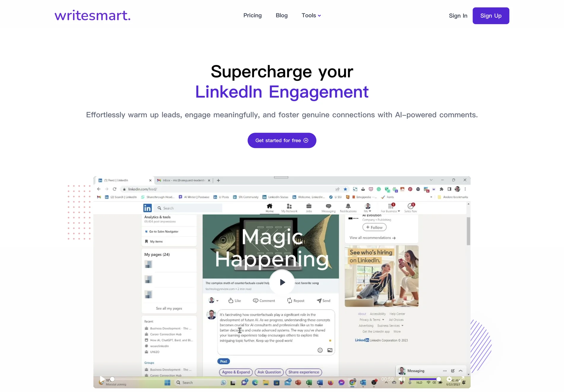 Writesmart: Supercharge Your LinkedIn Engagement with AI-Powered Comments