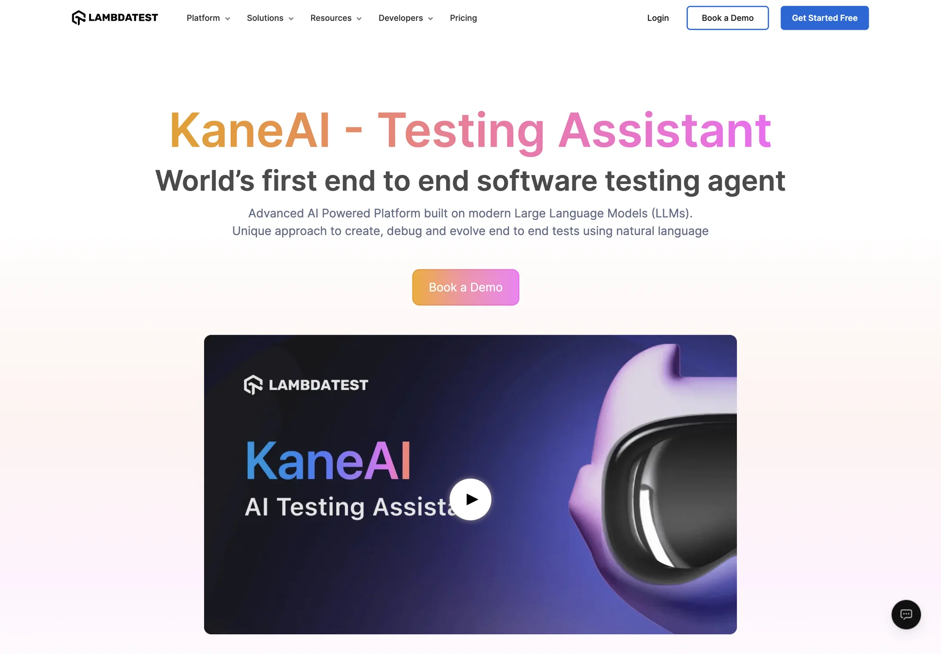 Kane AI - World's First AI E2E Testing Agent