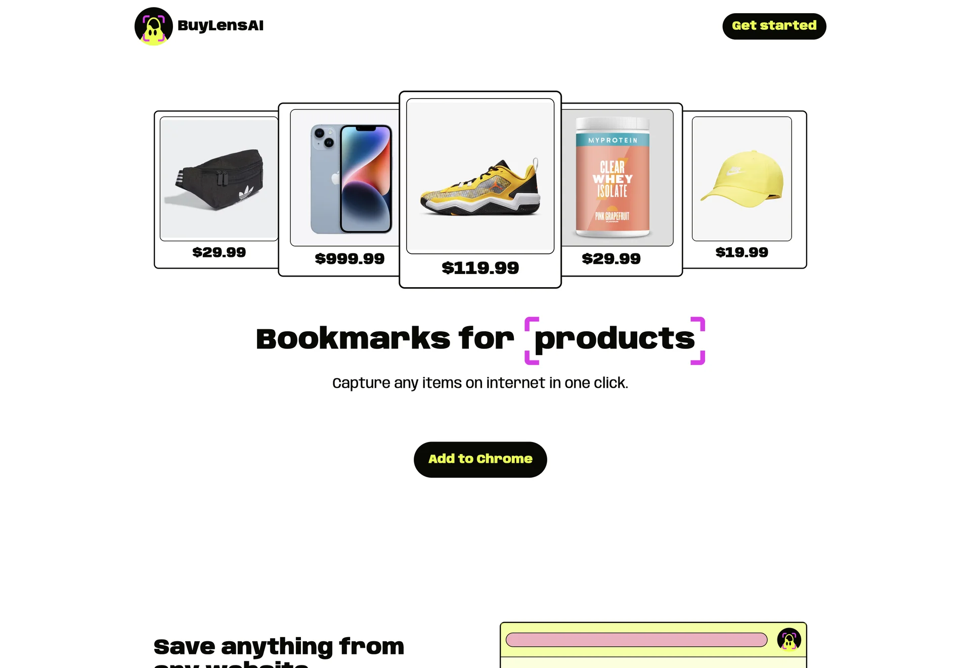 BuyLensAI - AI-Powered Bookmarks for Products