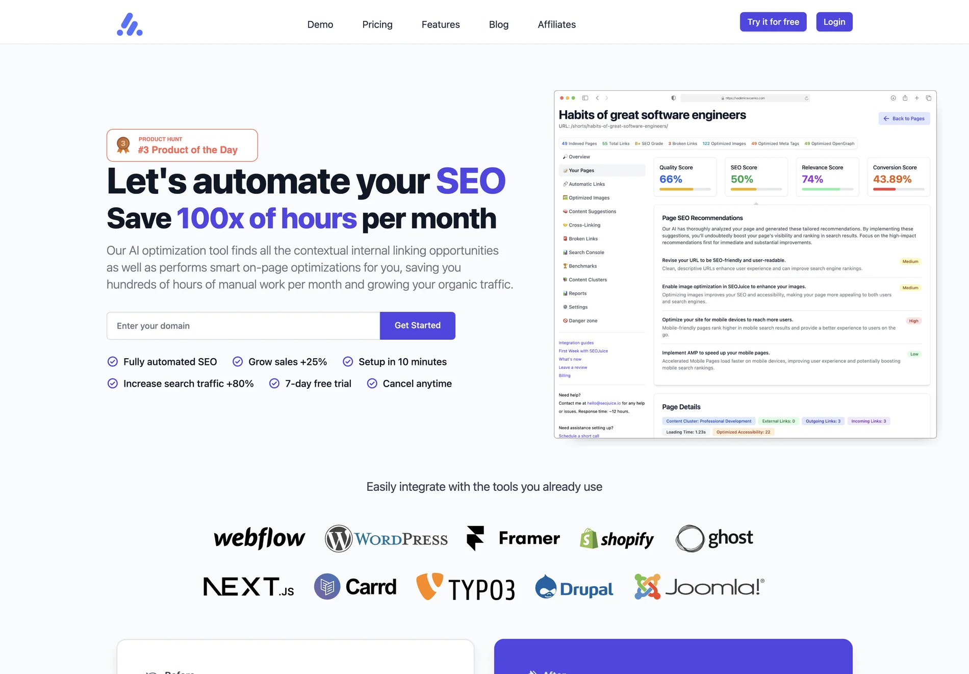 SEOJuice: Automate Your SEO with AI-Powered Internal Linking & On-Page Optimizations