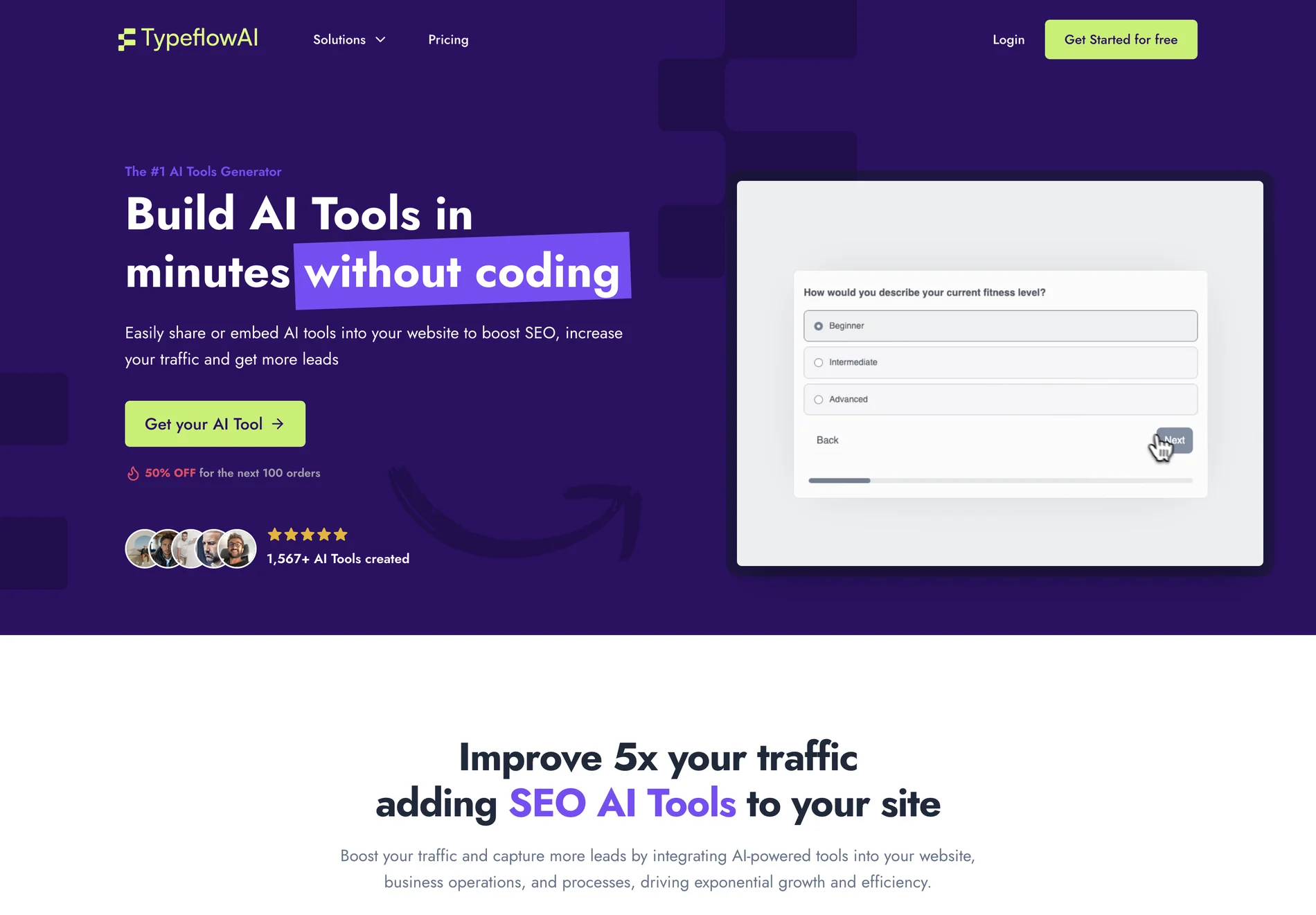 Create AI Tools without coding in minutes | TypeflowAI