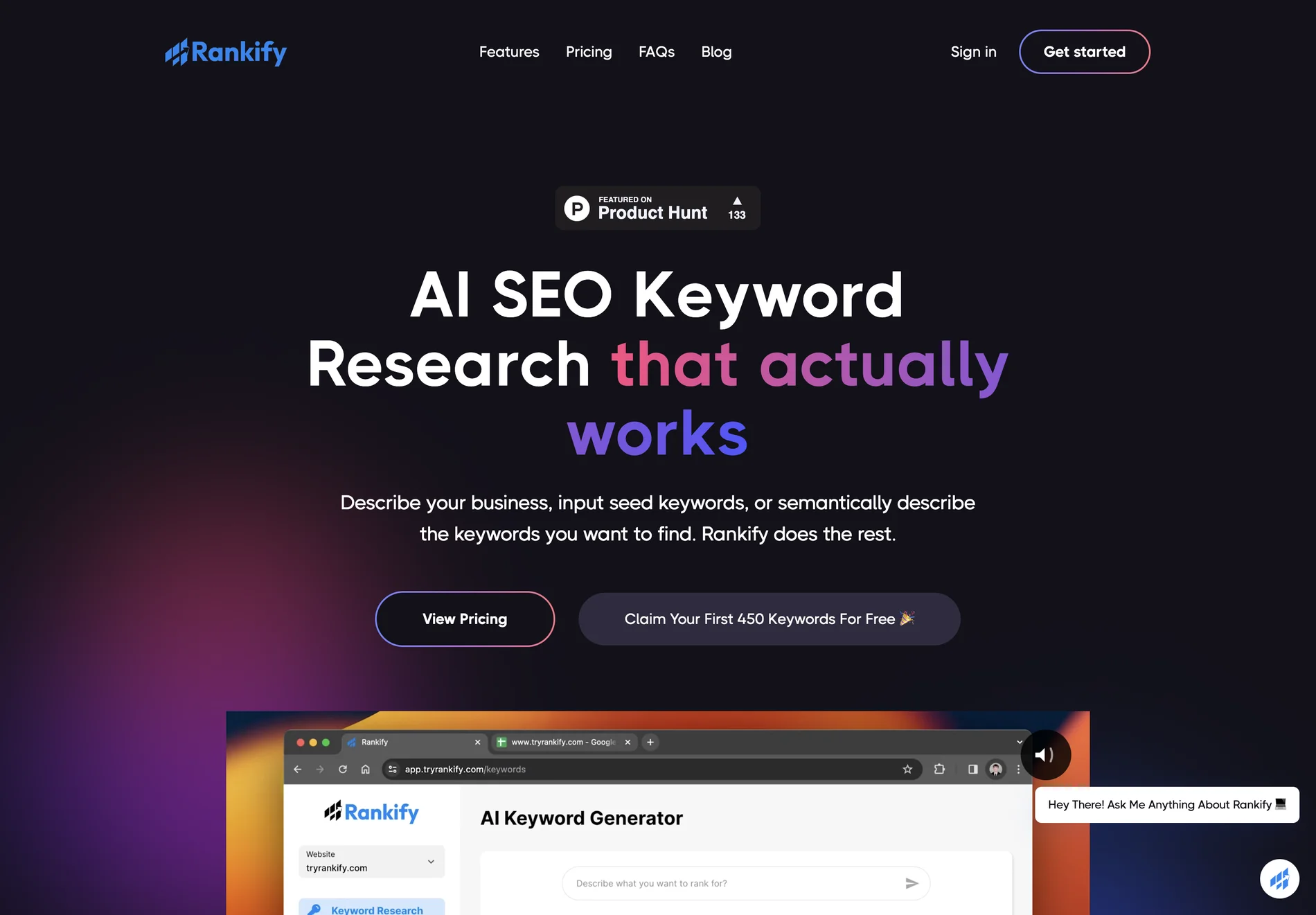 AI SEO Keyword Research Tool | Rankify