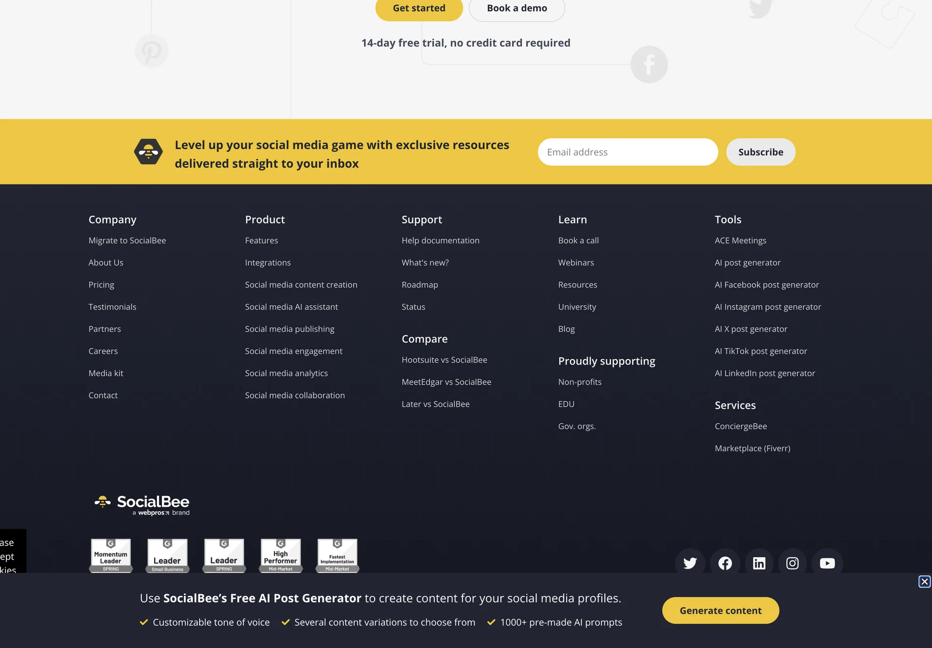 SocialBee: AI-Powered Social Media Management Tool