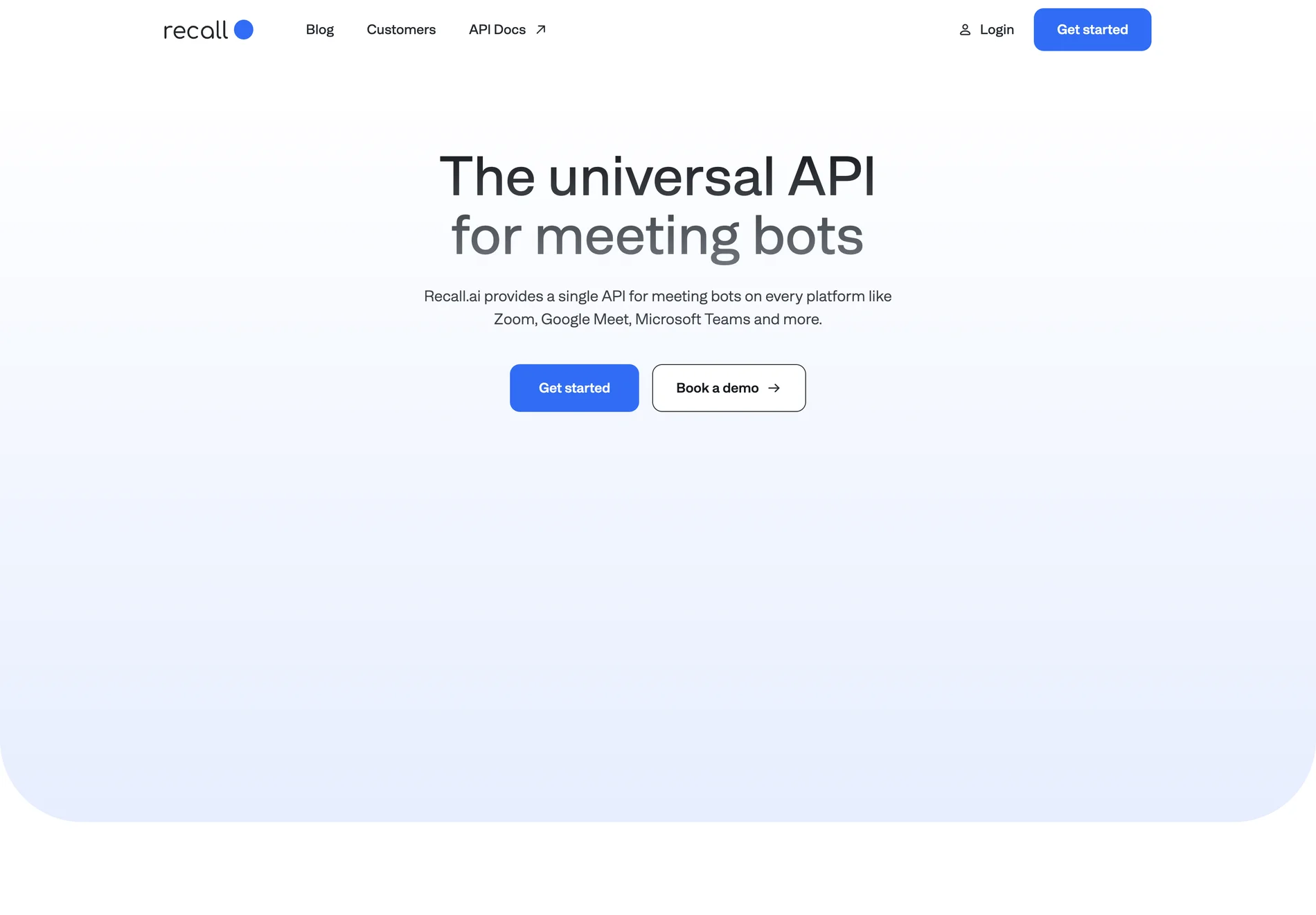 Recall.ai: The Universal API for Meeting Bots