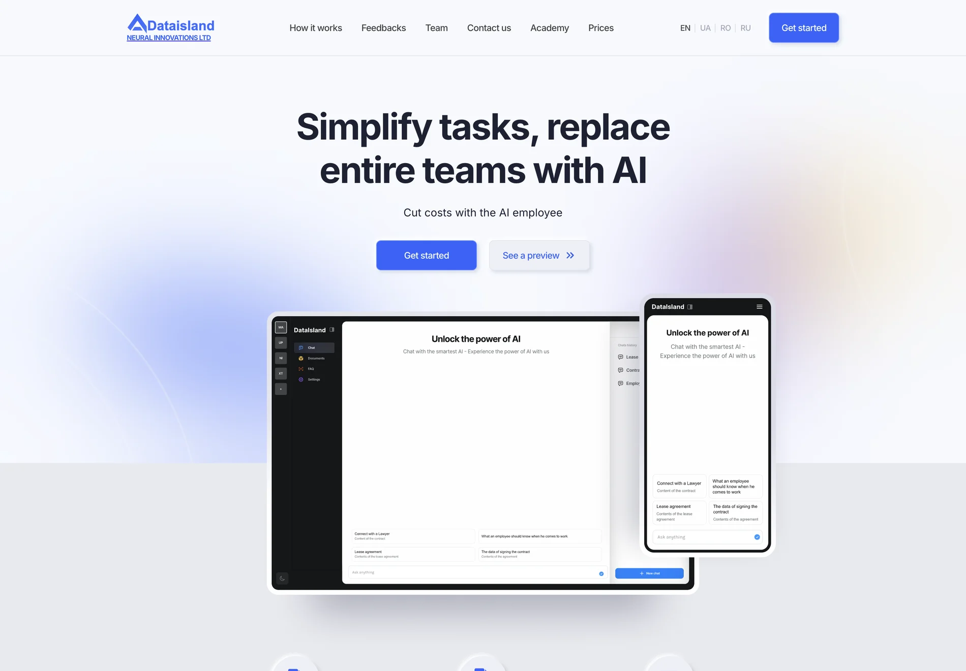 DataIsland: AI-Powered Assistant for Simplifying Tasks and Cutting Costs