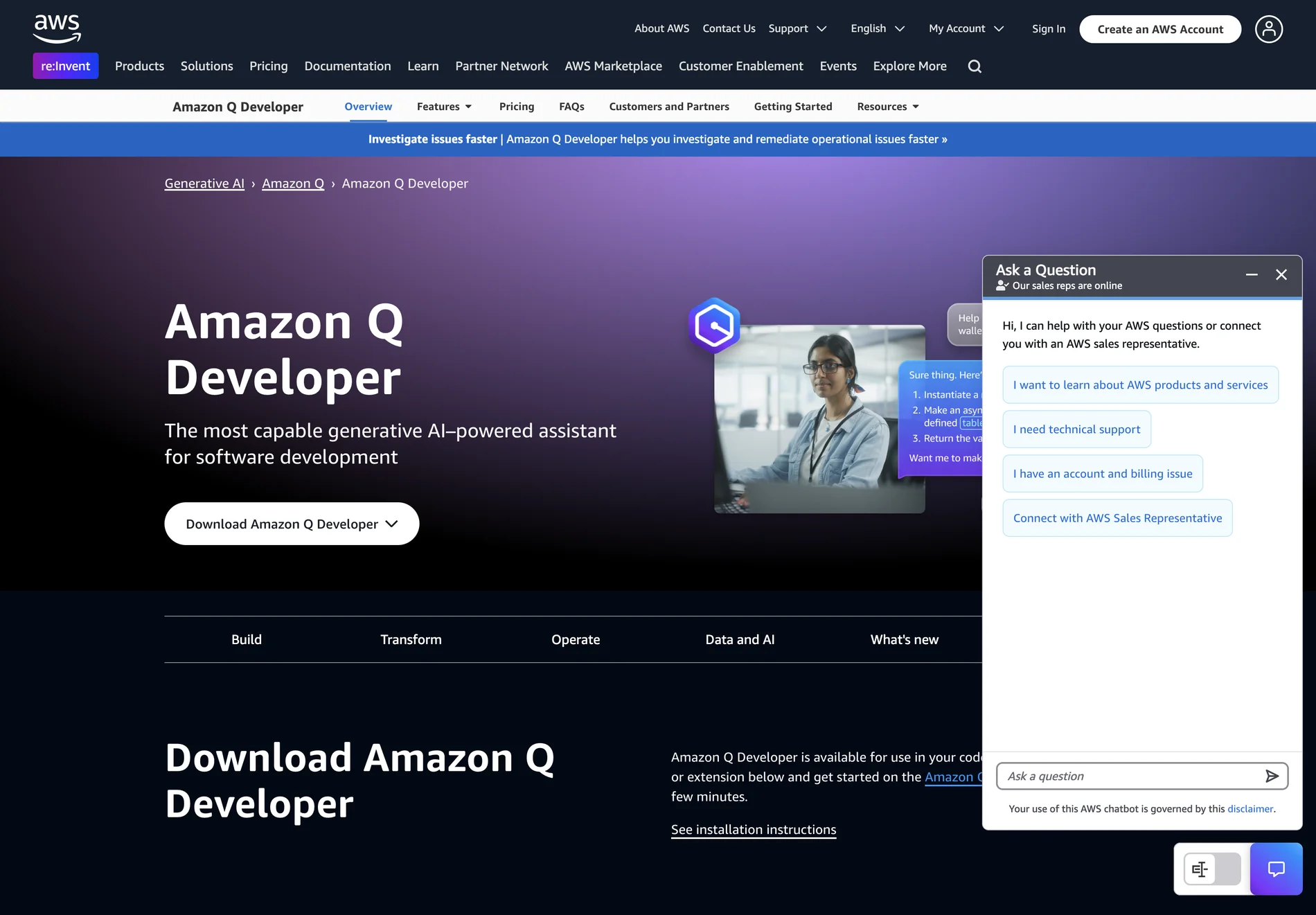 Amazon Q Developer: AI-Powered Assistant for Software Development