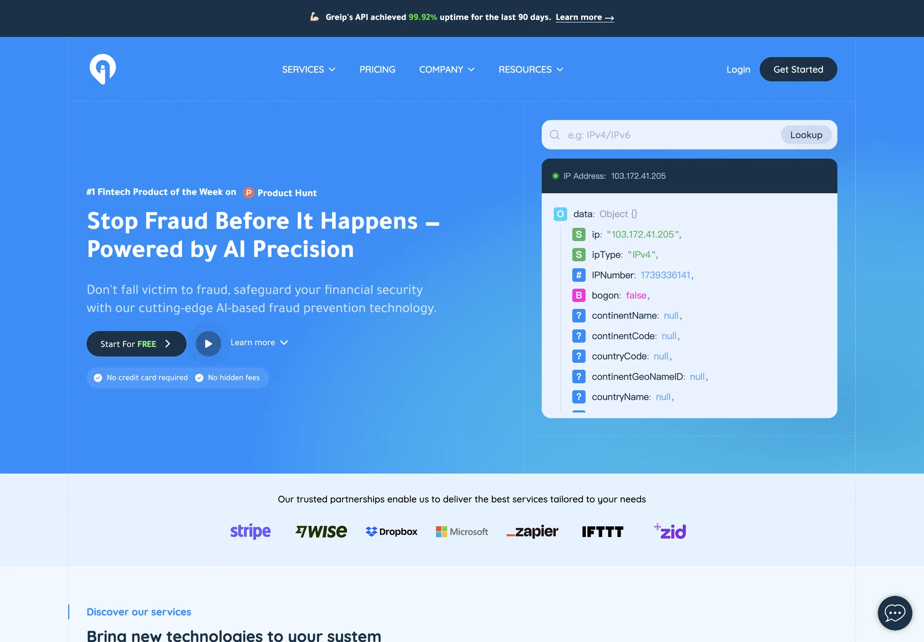 Greip - AI-powered Fraud Prevention Platform