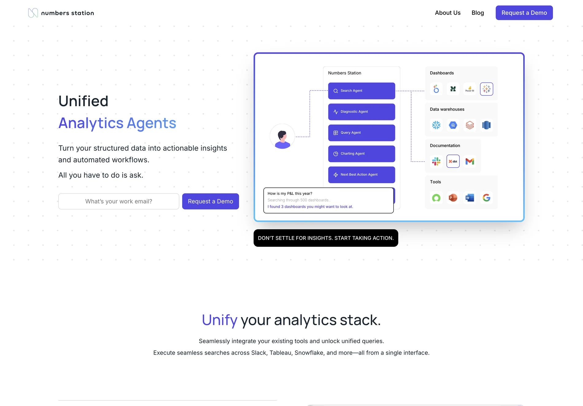 Unified Analytics with Numbers Station: Transform Data into Action